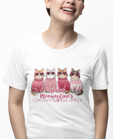 Happy Meowentine's Unisex T-Shirt - furevermama