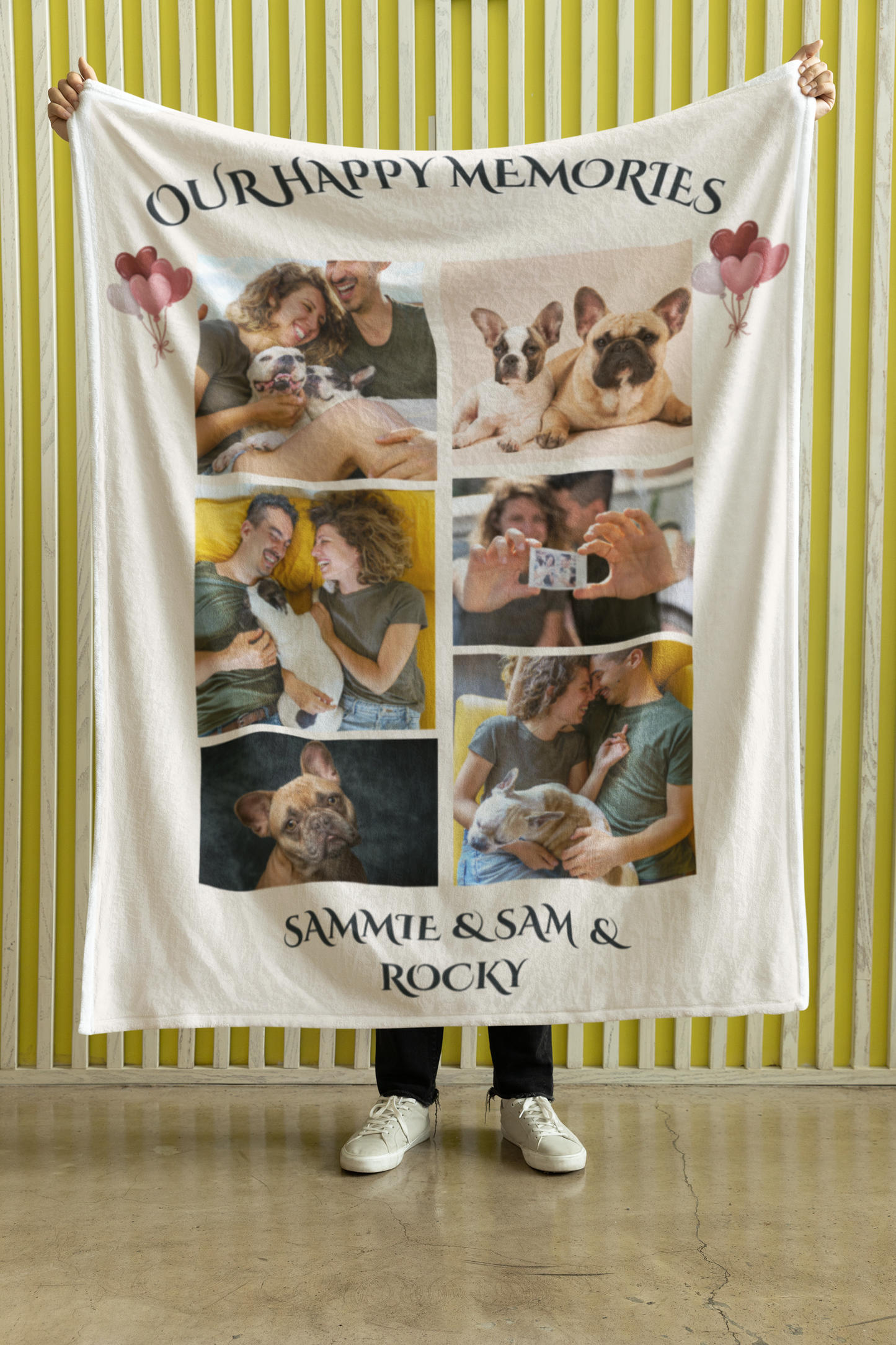 Custom Photo "Our Happy Memories" Velveteen Plush Blanket - furevermama
