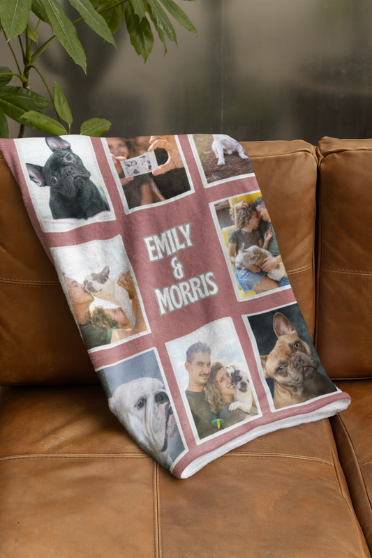 Custom Photo "Photo Frame" Velveteen Plush Blanket - furevermama