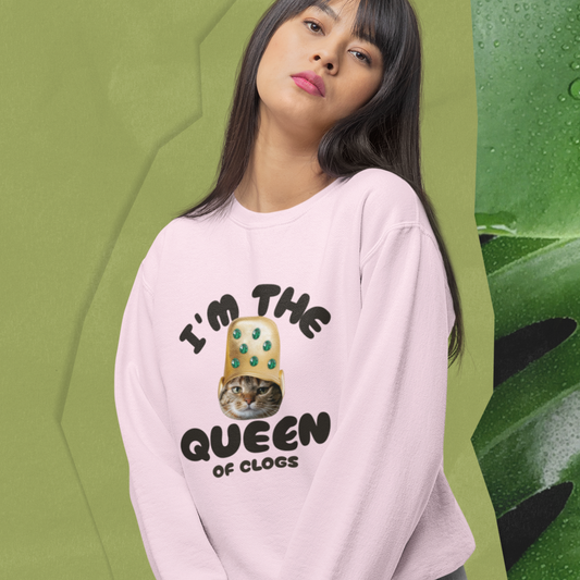 Queen of Clogs Crewneck Sweatshirt - furevermama
