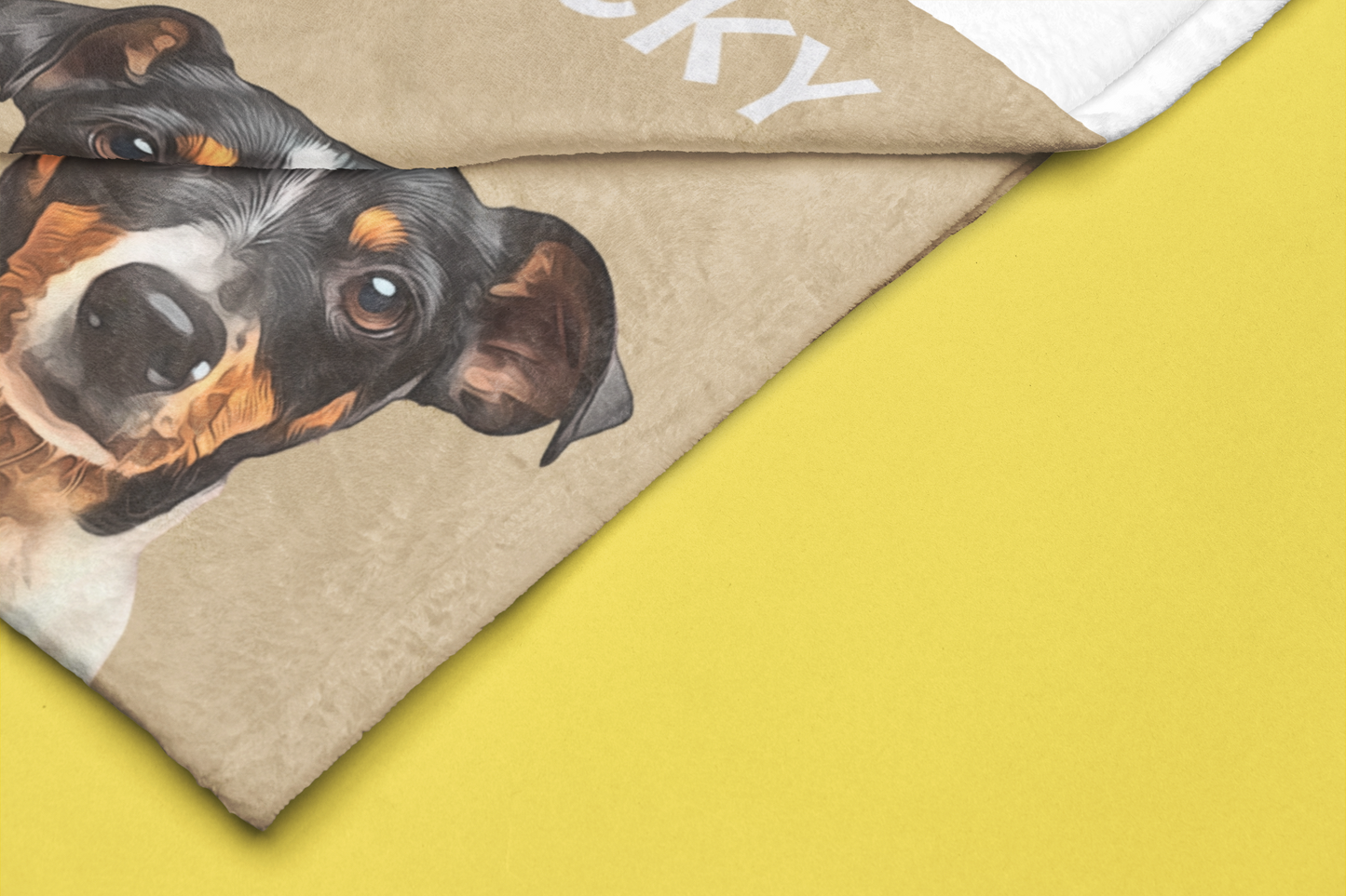 Custom Pet Portrait Color Background Velveteen Plush Blanket - furevermama