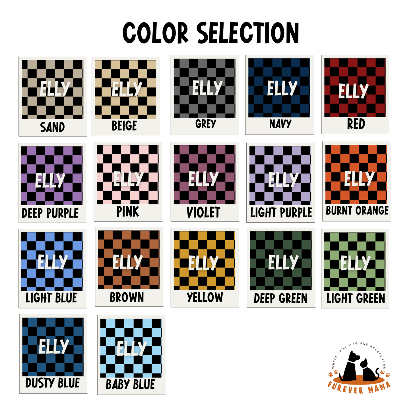 Custom Pet Photo Name Color Checked Velveteen Plush Blanket - furevermama