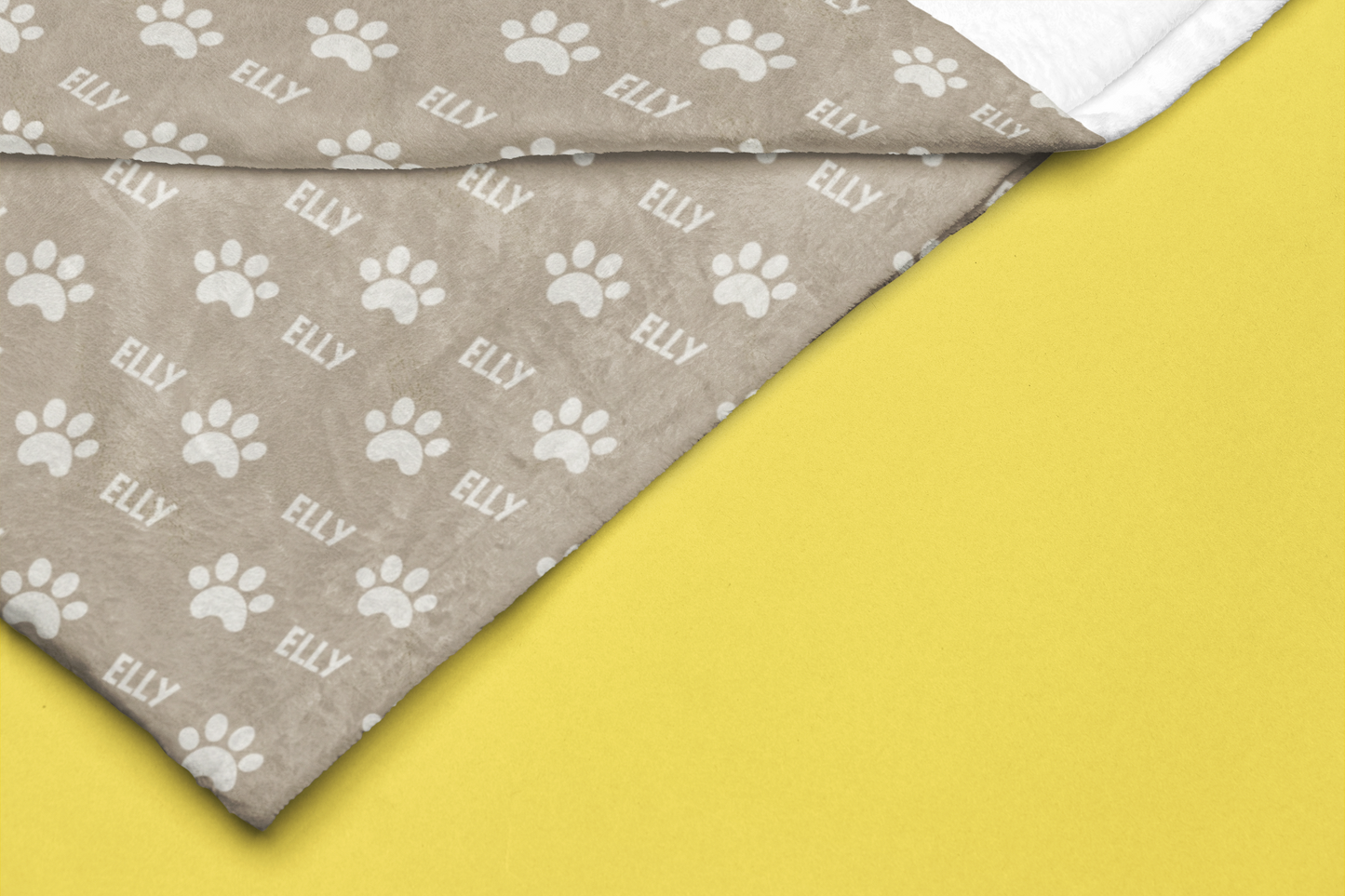 Custom Name Paw Pattern Velveteen Plush Blanket - furevermama