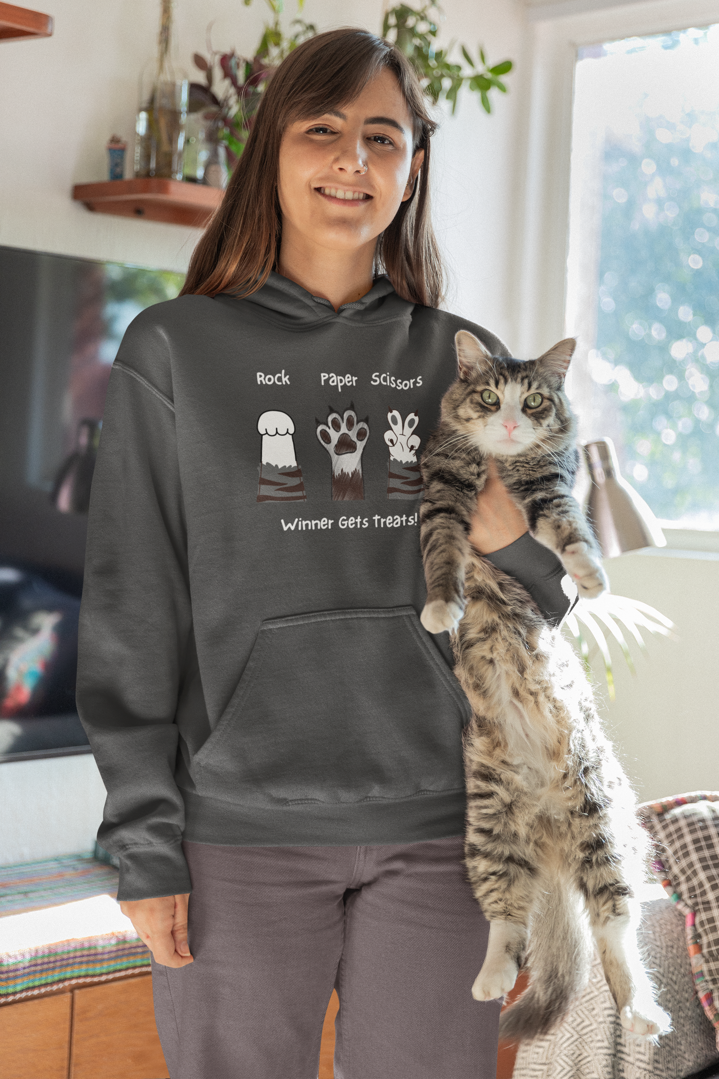 Paw's Paper Rock Scissors Unisex Hoodie - furevermama