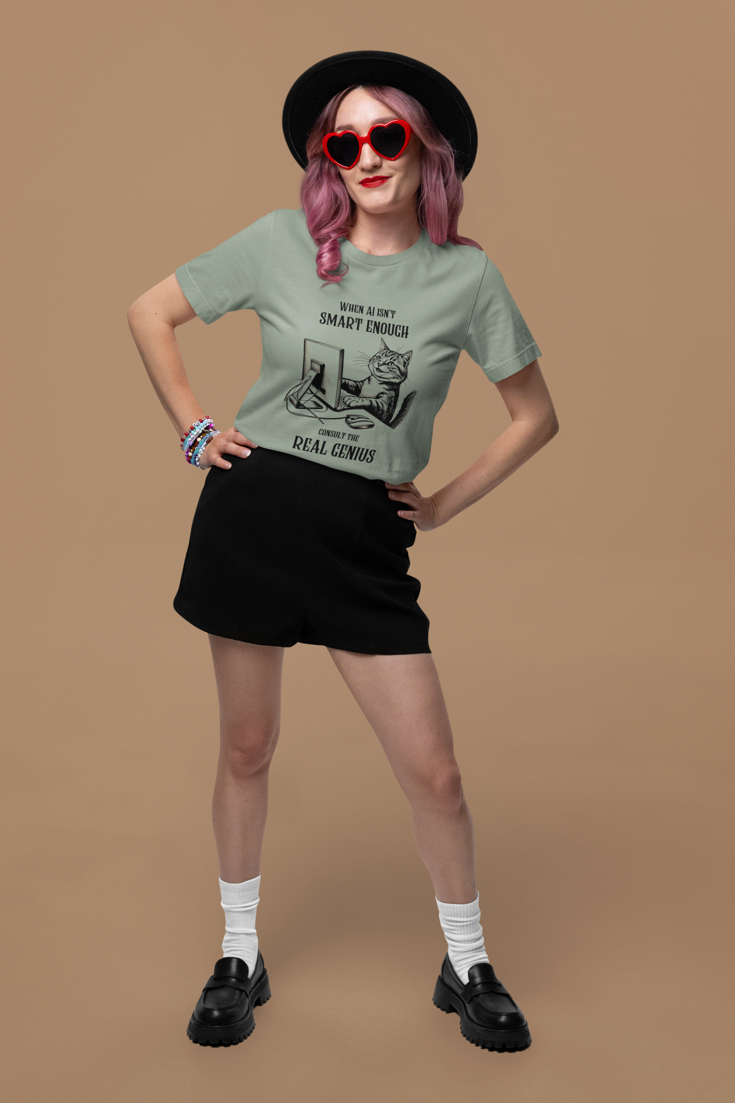 Cat Lover AI Enthusiast Unisex T-Shirt - Real Genius Design - furevermama