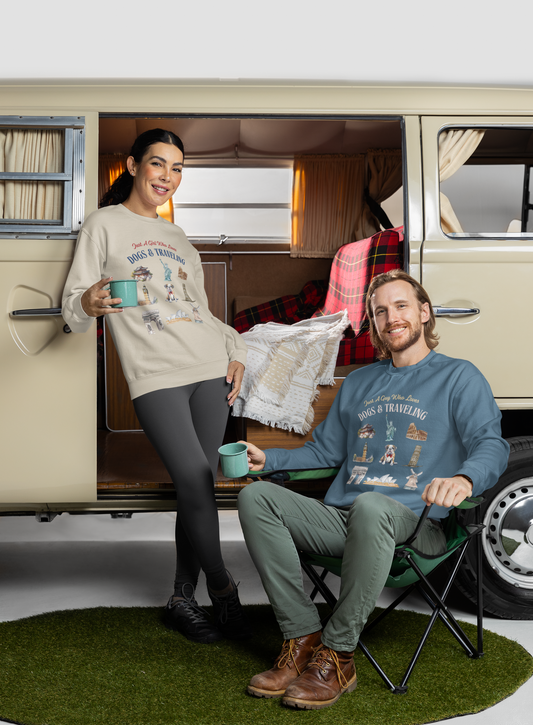 (Custom) Just A Girl Who Loves Dogs and Traveling Sweatshirt - furevermama