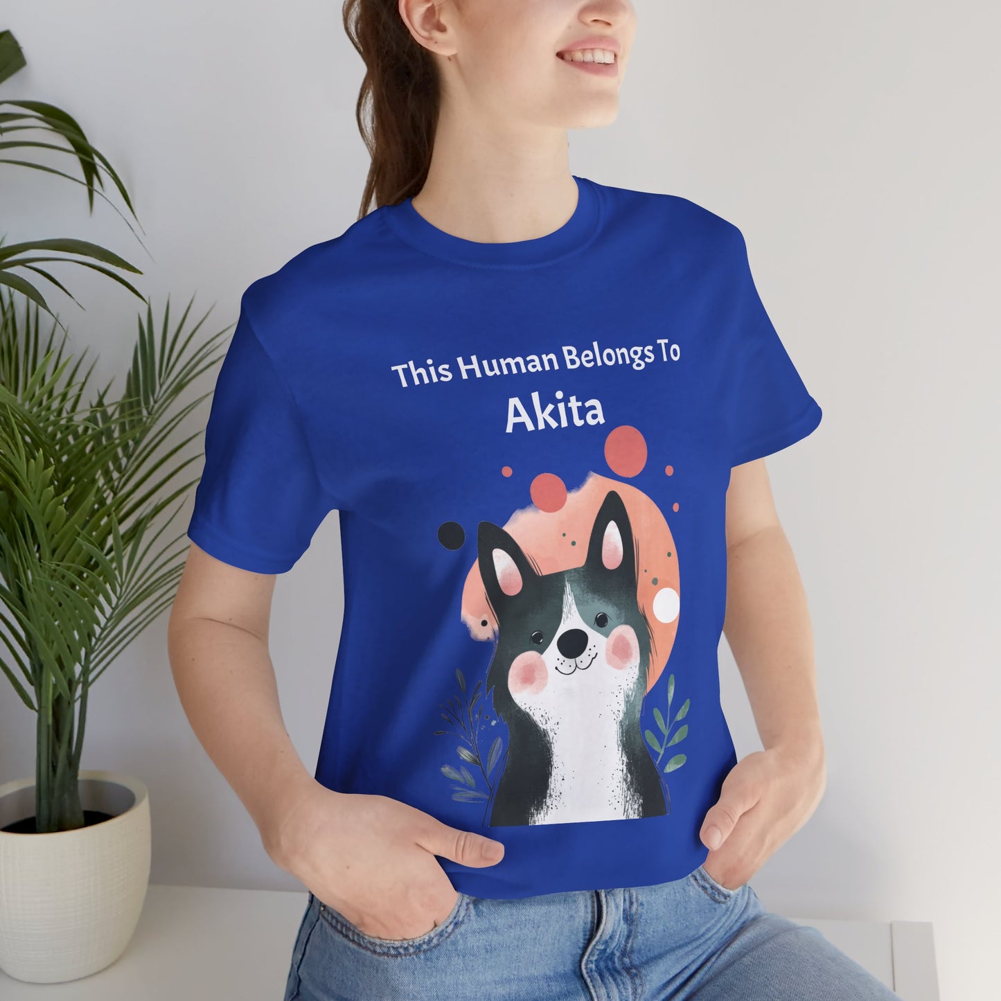 This Human Belongs To Akita T-Shirt - furevermama
