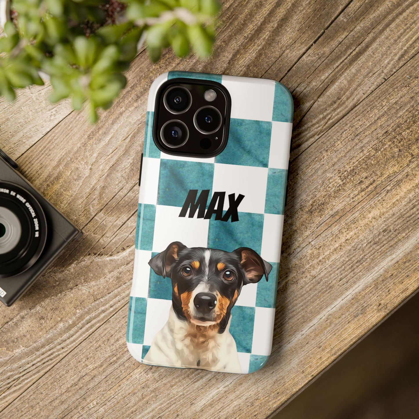 Custom Pet Portrait Phone Case, Checker Edition - furevermama