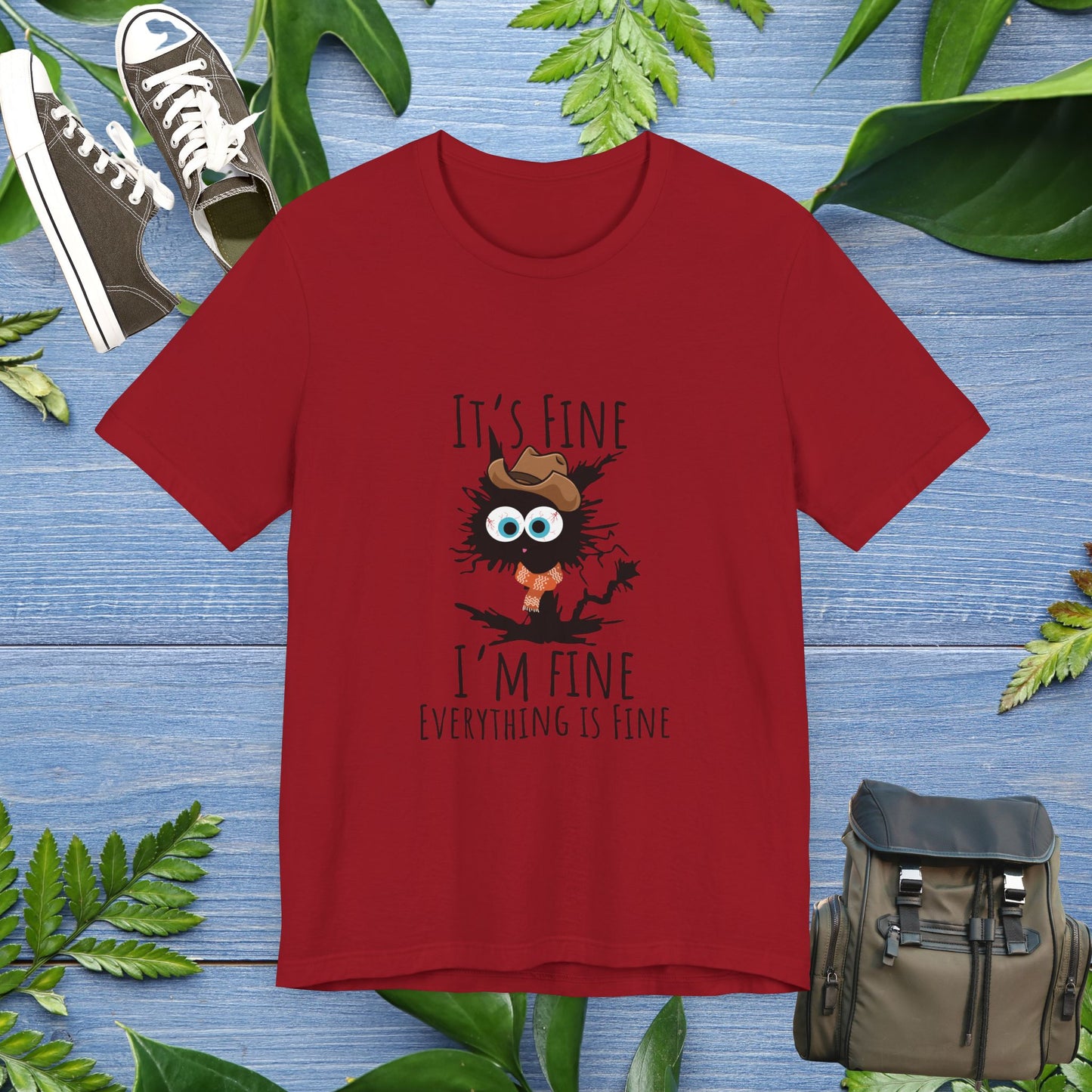 Everything Is Fine Meowdy T-Shirt - furevermama