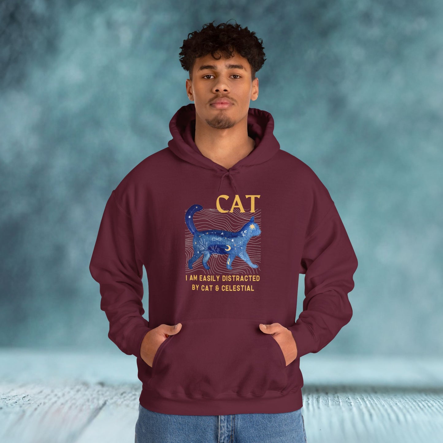 Cat and Celestial Unisex Hoodie - furevermama