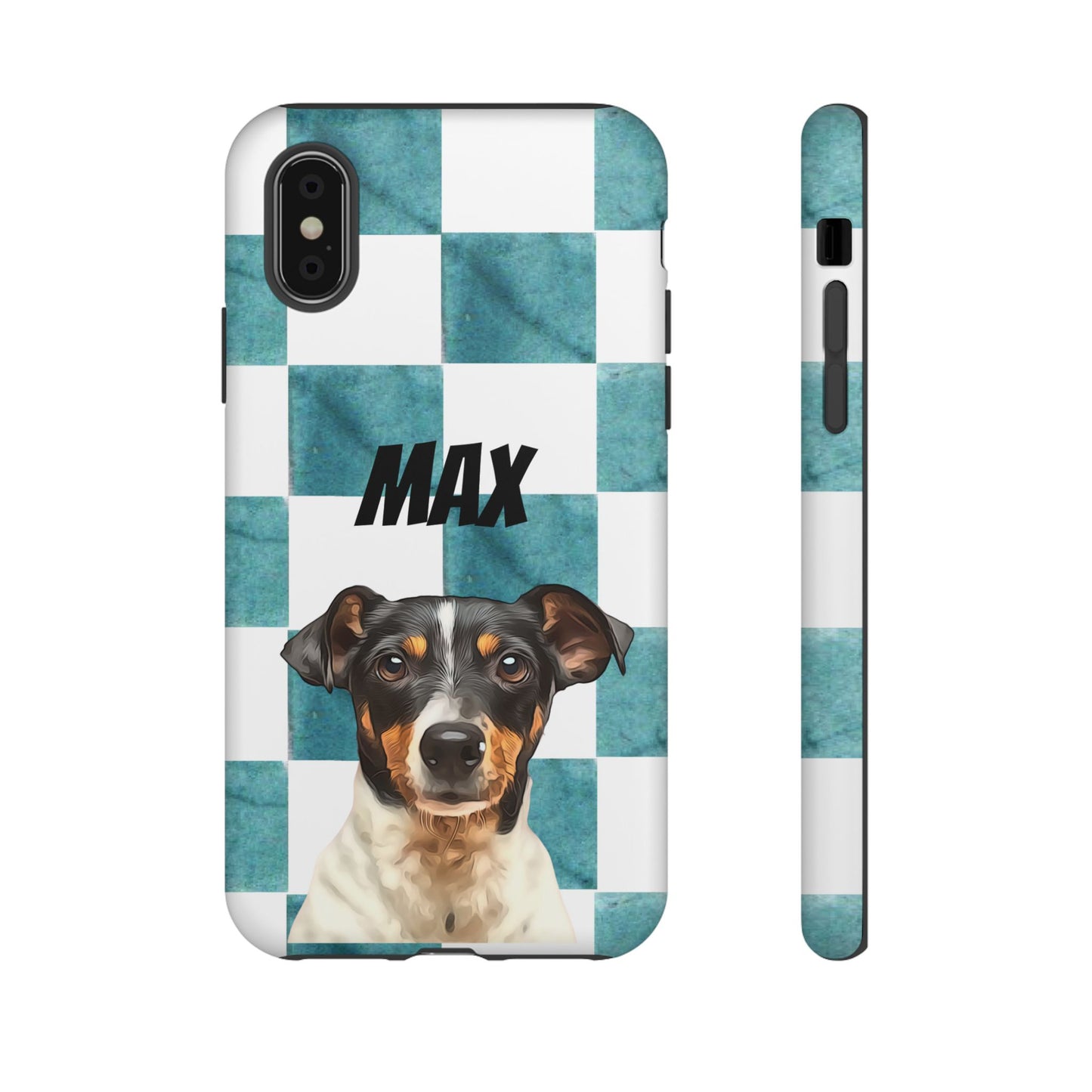Custom Pet Portrait Phone Case, Checker Edition - furevermama