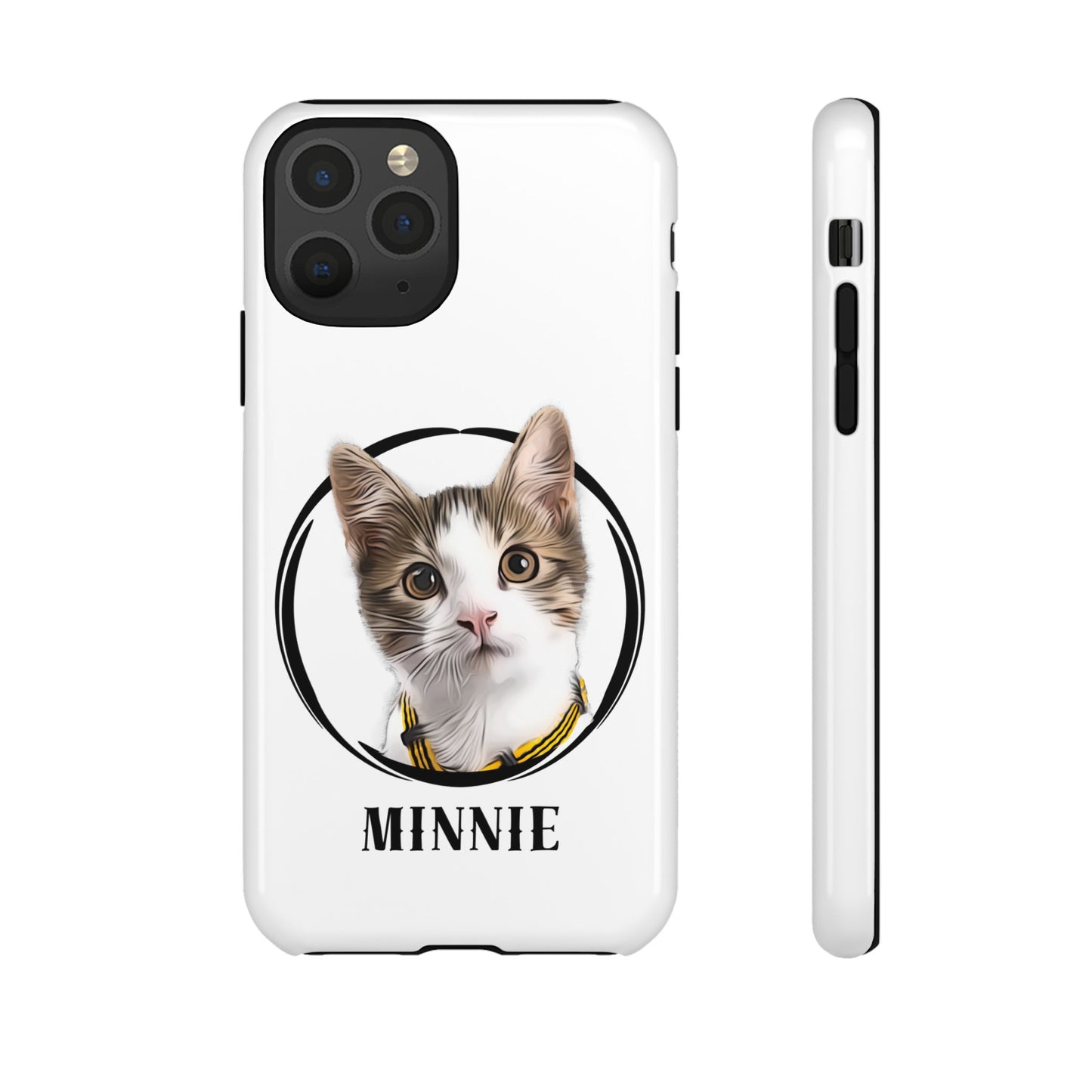 Custom Pet Portrait In Circle Phone Case - furevermama