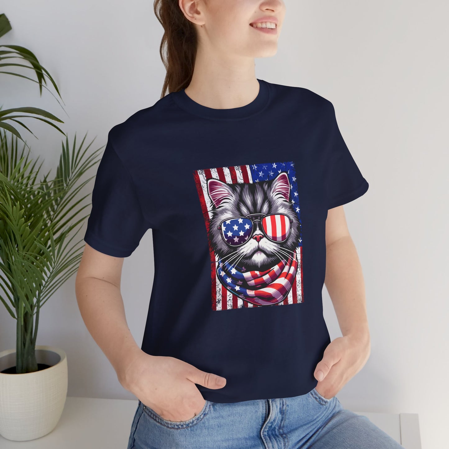 Patriotic Cat Unisex T-Shirt - furevermama
