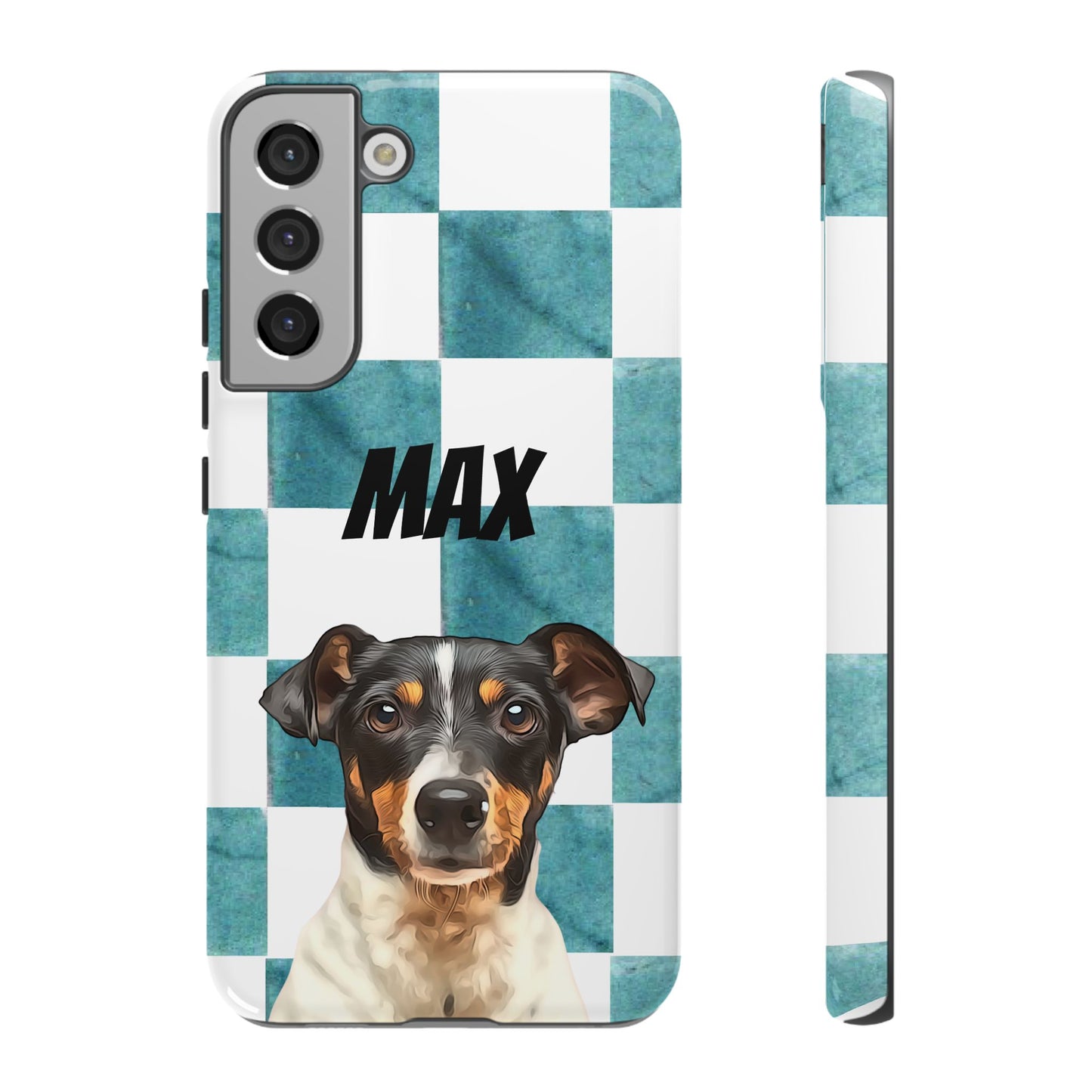 Custom Pet Portrait Phone Case, Checker Edition - furevermama