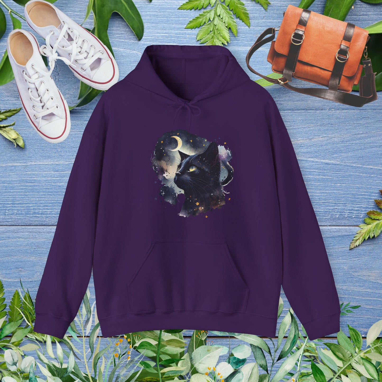 Moon Night Cat Unisex Hoodie - furevermama