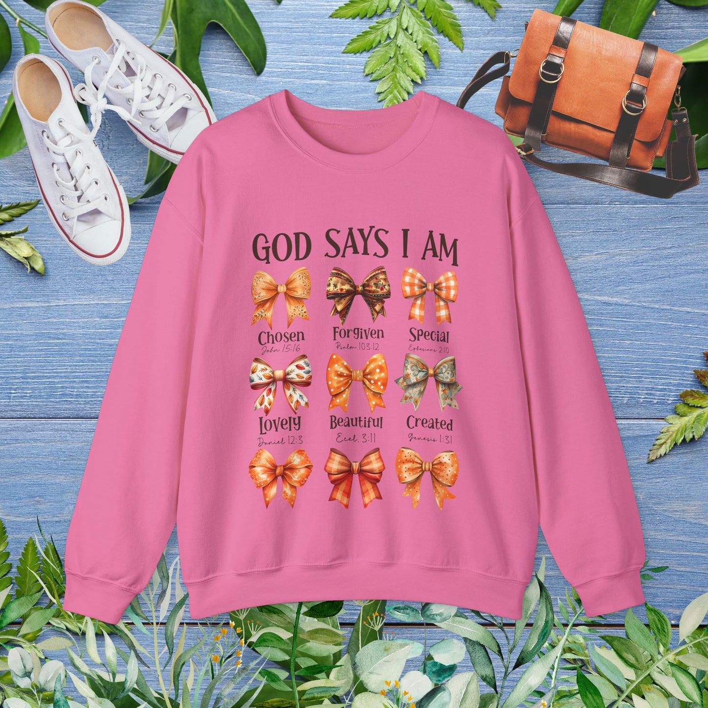 God Says I Am Crewneck Sweatshirt - furevermama
