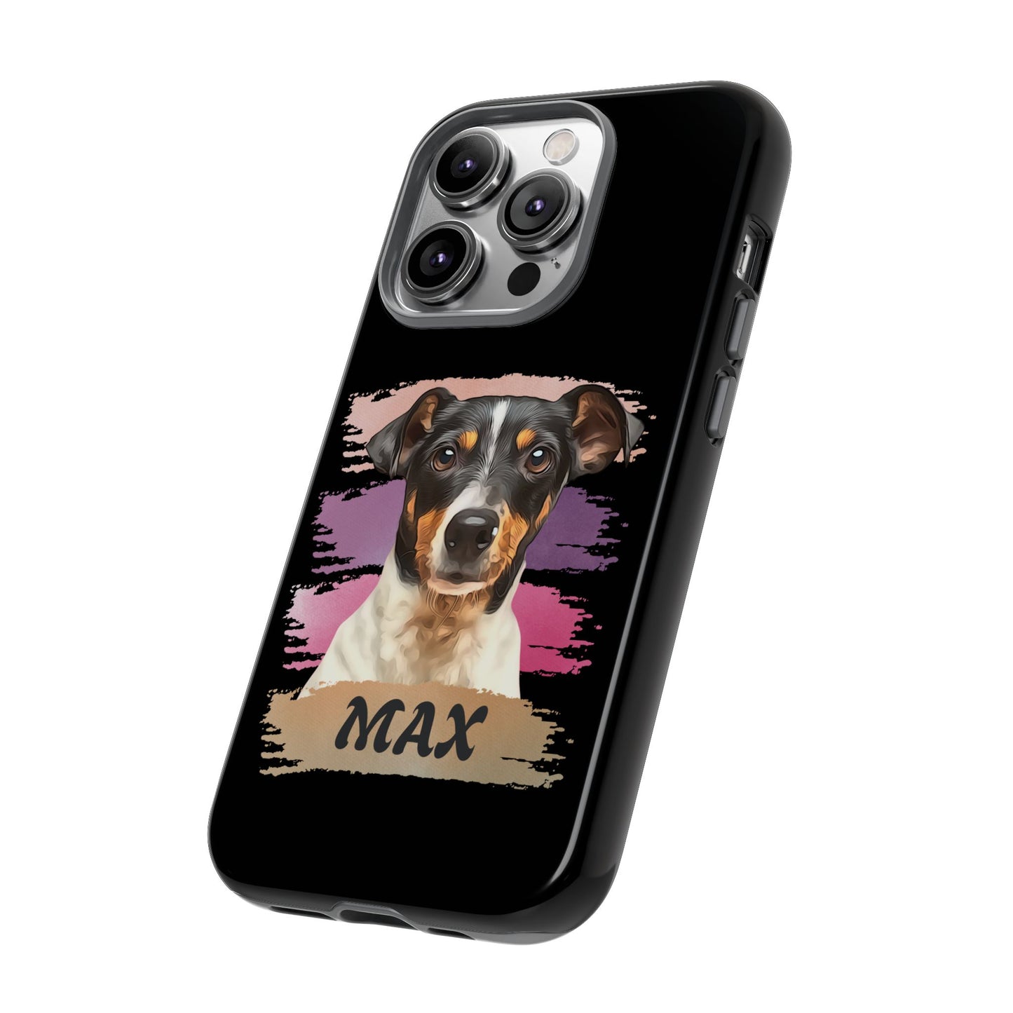 Custom Pet Portrait Phone Case, Pink Brush Edition - furevermama
