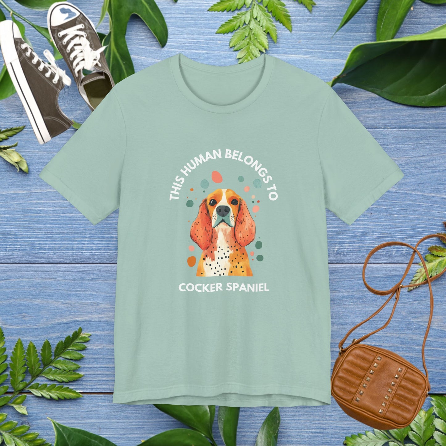 This Human Belongs To Cocker Spaniel Unisex T-Shirt - furevermama