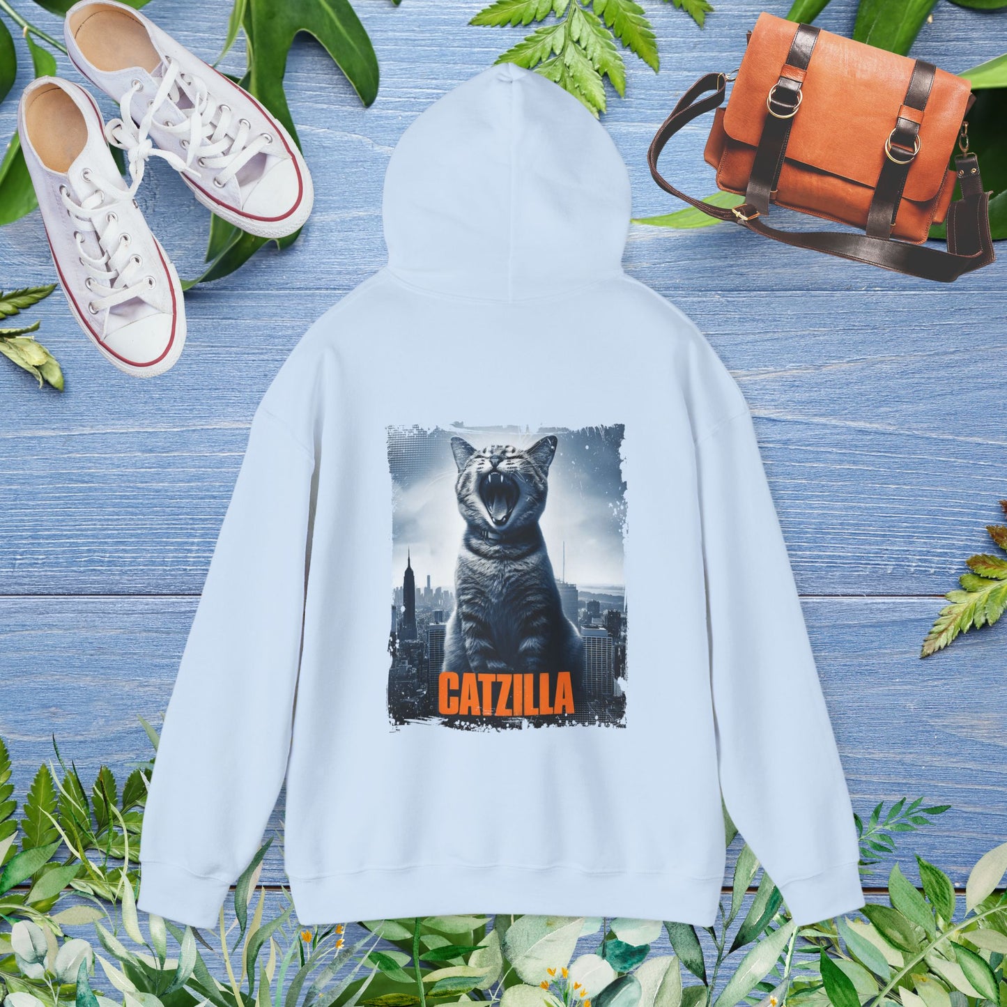 Catzilla Unisex Hoodie (Back Print) - furevermama