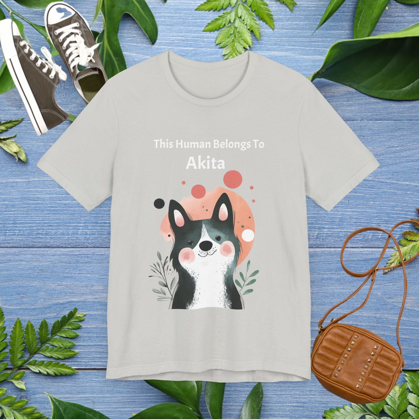This Human Belongs To Akita T-Shirt - furevermama