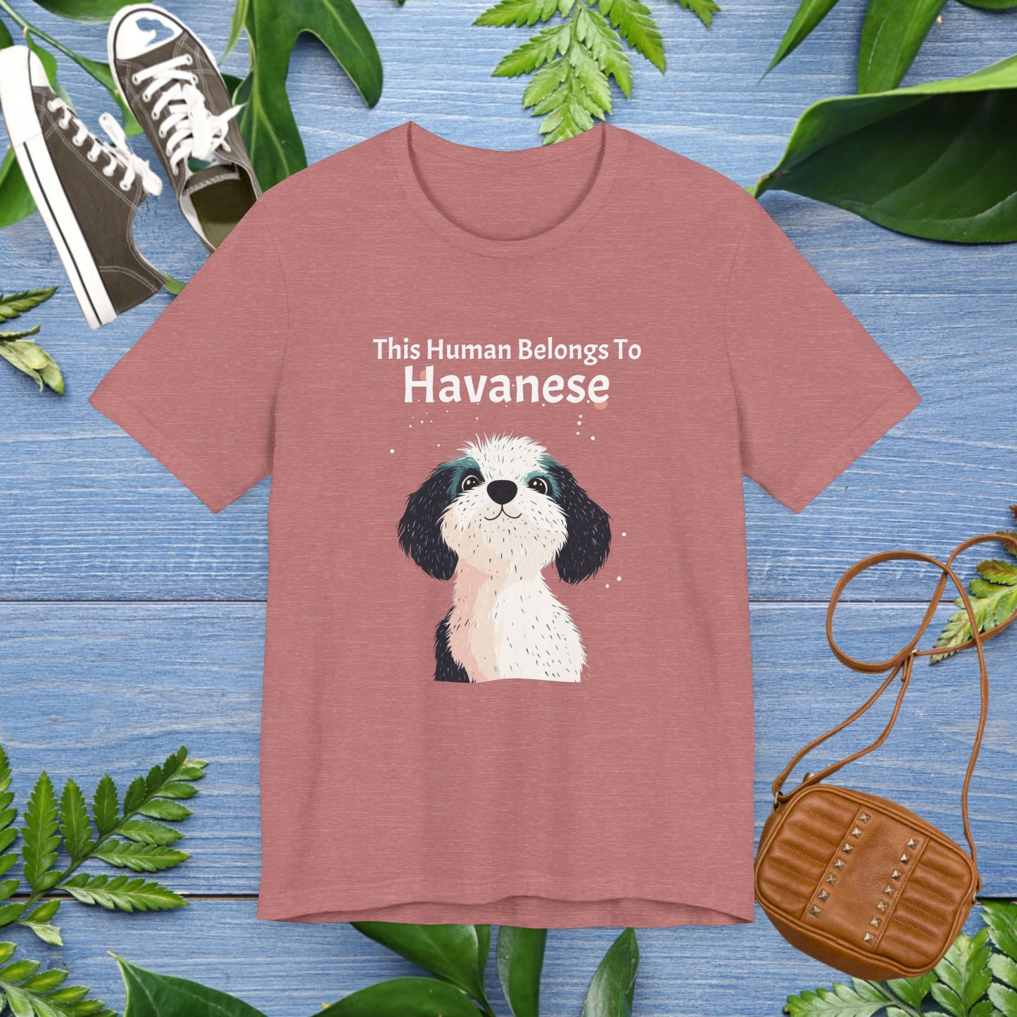 This Human Belongs To Havanese Unisex T-Shirt - furevermama