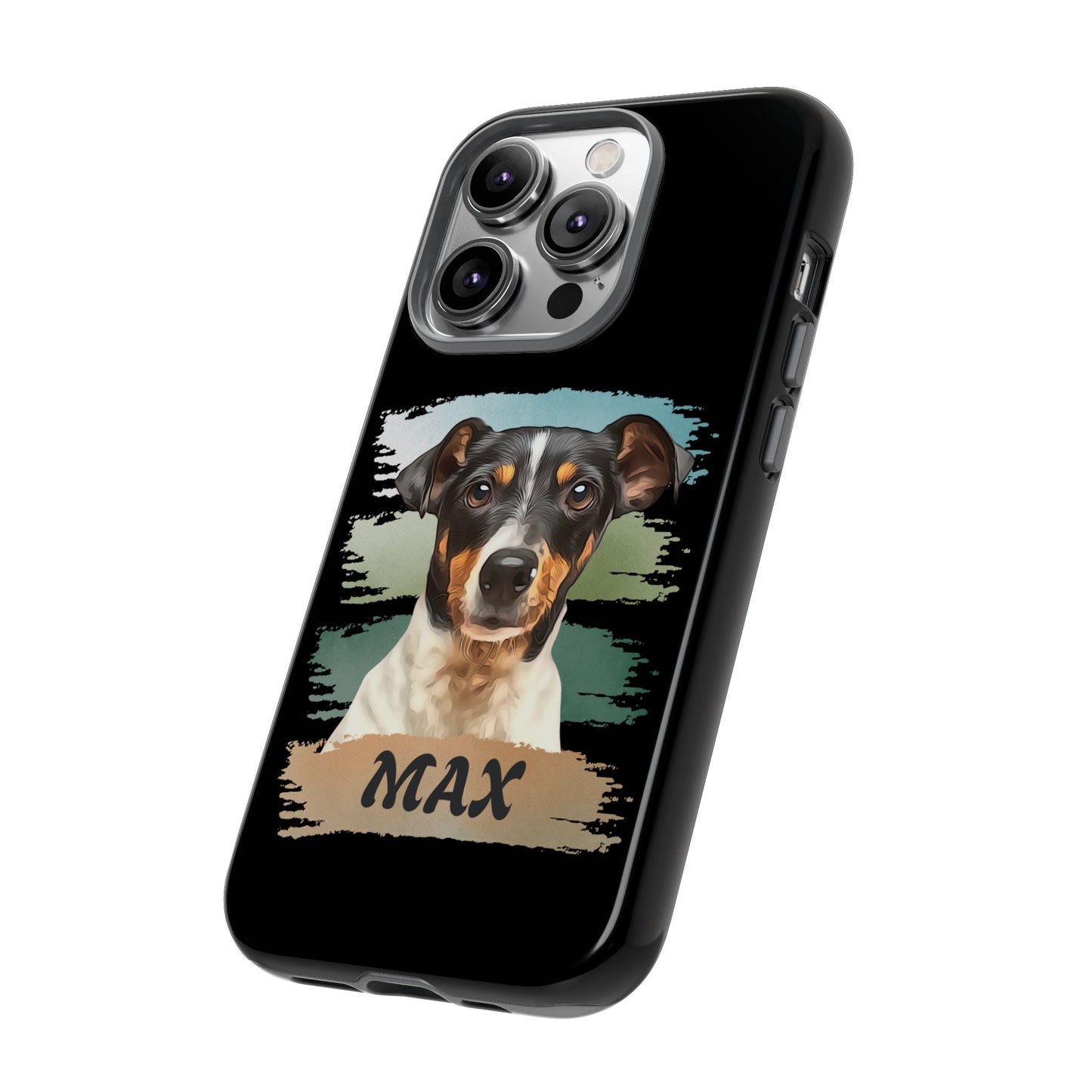 Custom Pet Portrait Phone Case, Green Brush Edition - furevermama