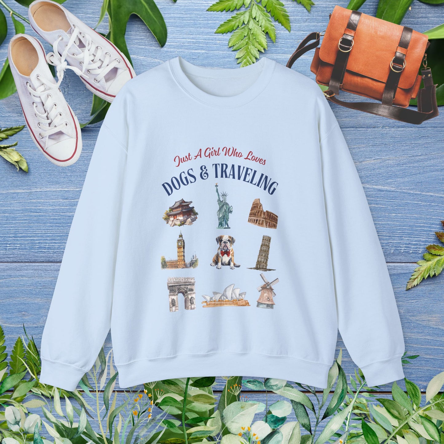 (Custom) Just A Girl Who Loves Dogs and Traveling Sweatshirt - furevermama