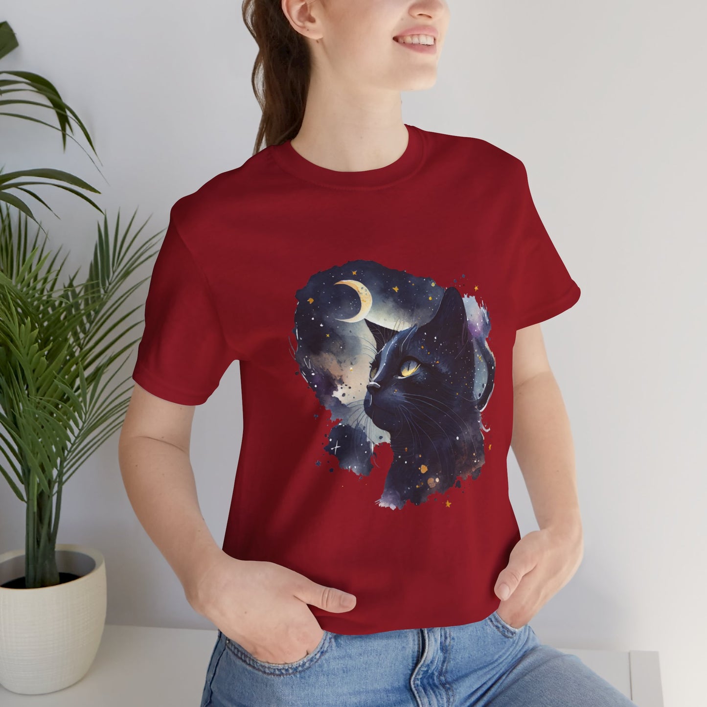 Moon Night Cat Unisex T-Shirt - furevermama