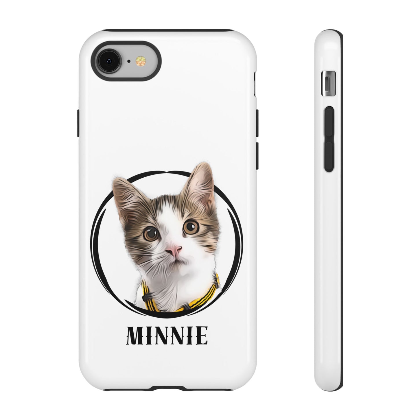 Custom Pet Portrait In Circle Phone Case - furevermama