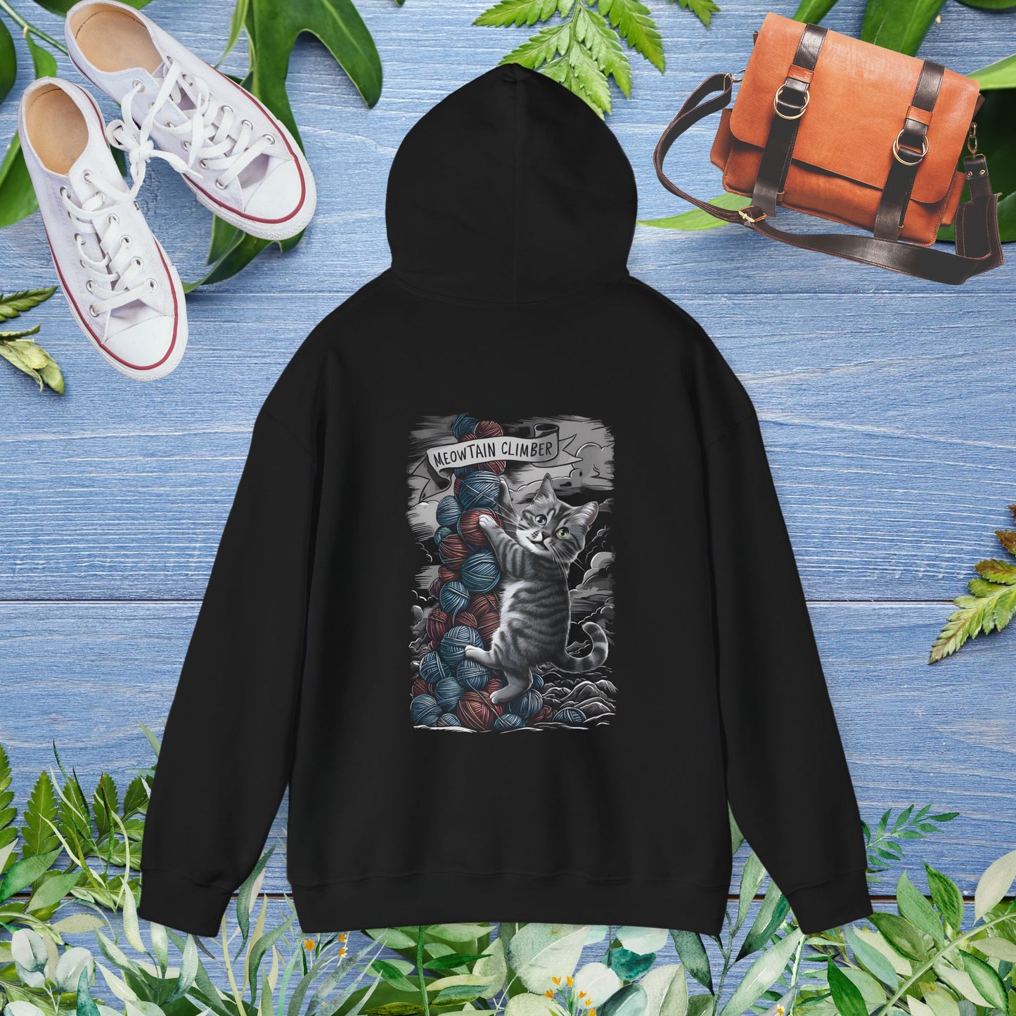 Meowtain Climber Unisex Hoodie (Double-Sided) - furevermama