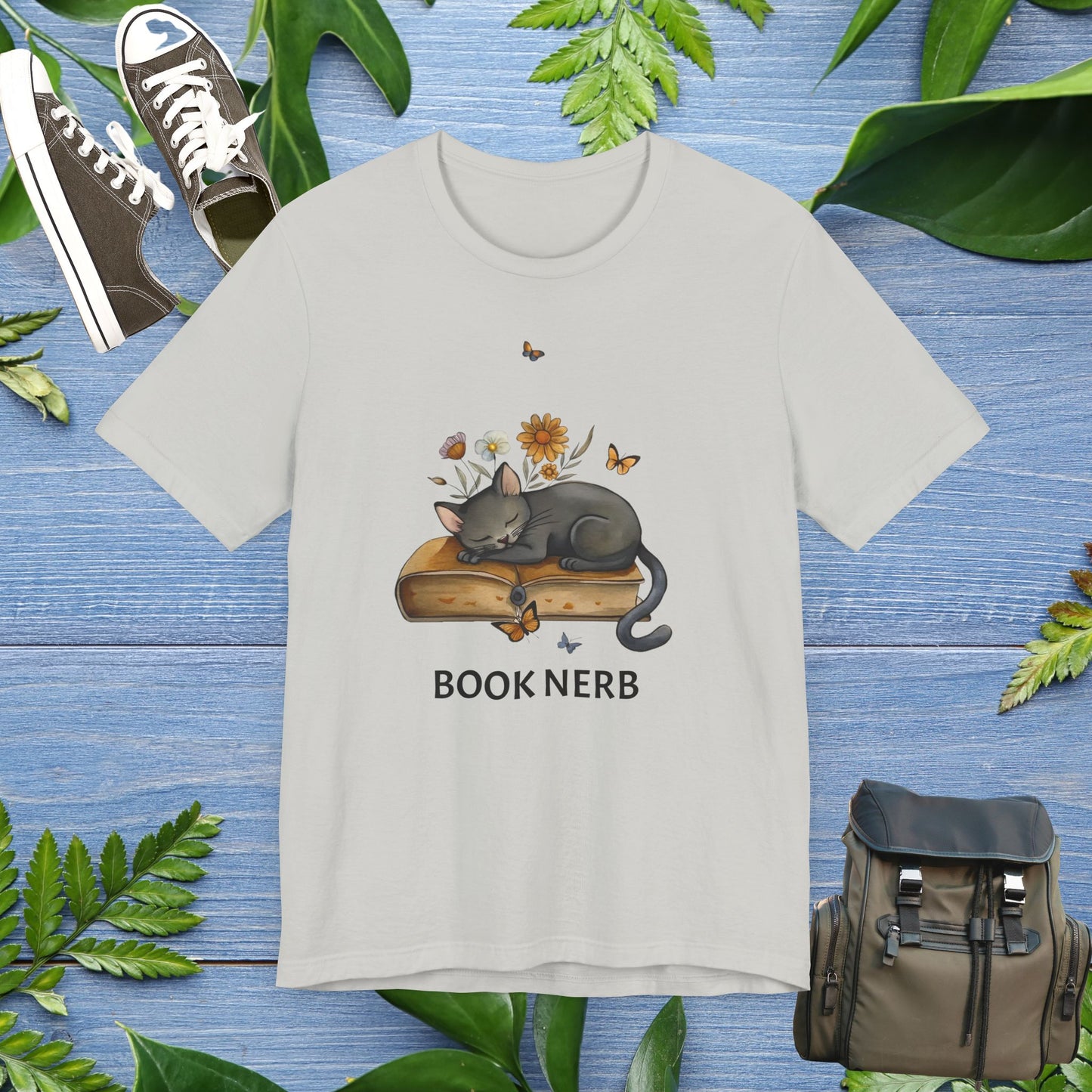 Cat The Book Nerb T-Shirt - furevermama