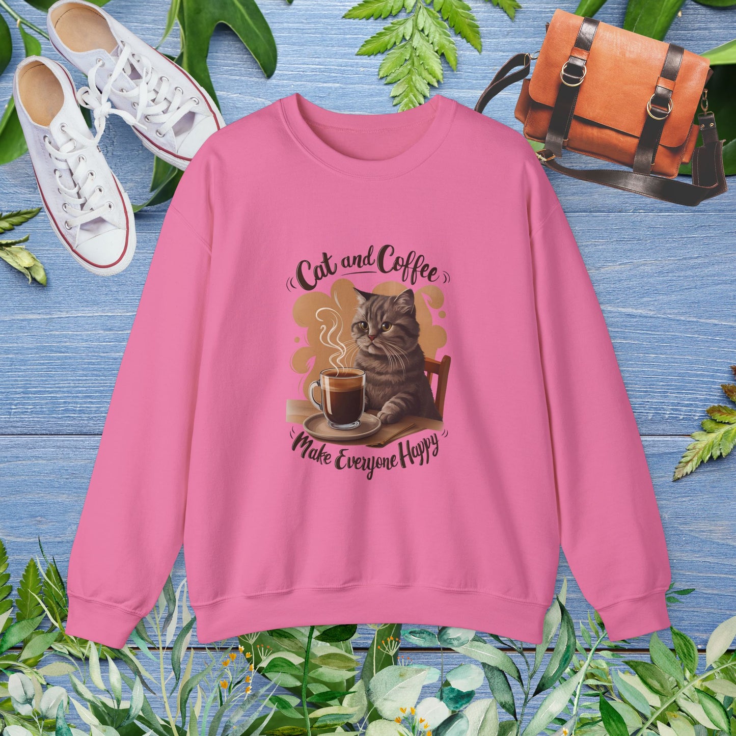 Cat and Coffee Sweatshirt - furevermama