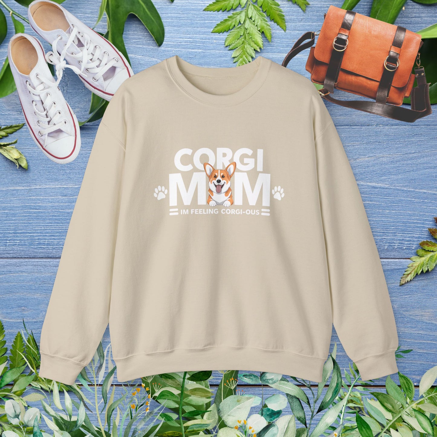 Corgi Mom , I am Feeling Corgious Crewneck Sweatshirt - furevermama