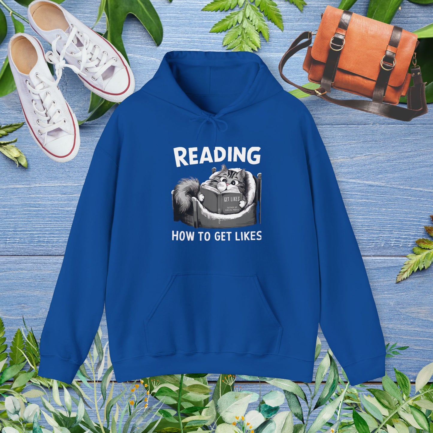 Cat Reading : How to Get Likes Hoodie - furevermama