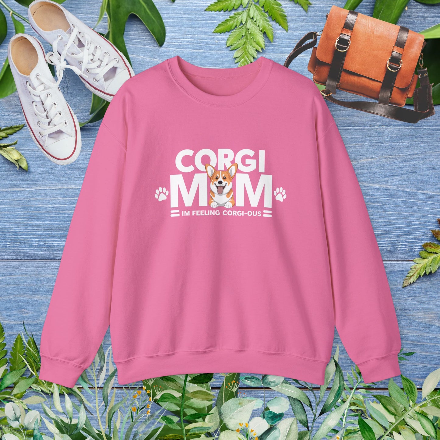 Corgi Mom , I am Feeling Corgious Crewneck Sweatshirt - furevermama