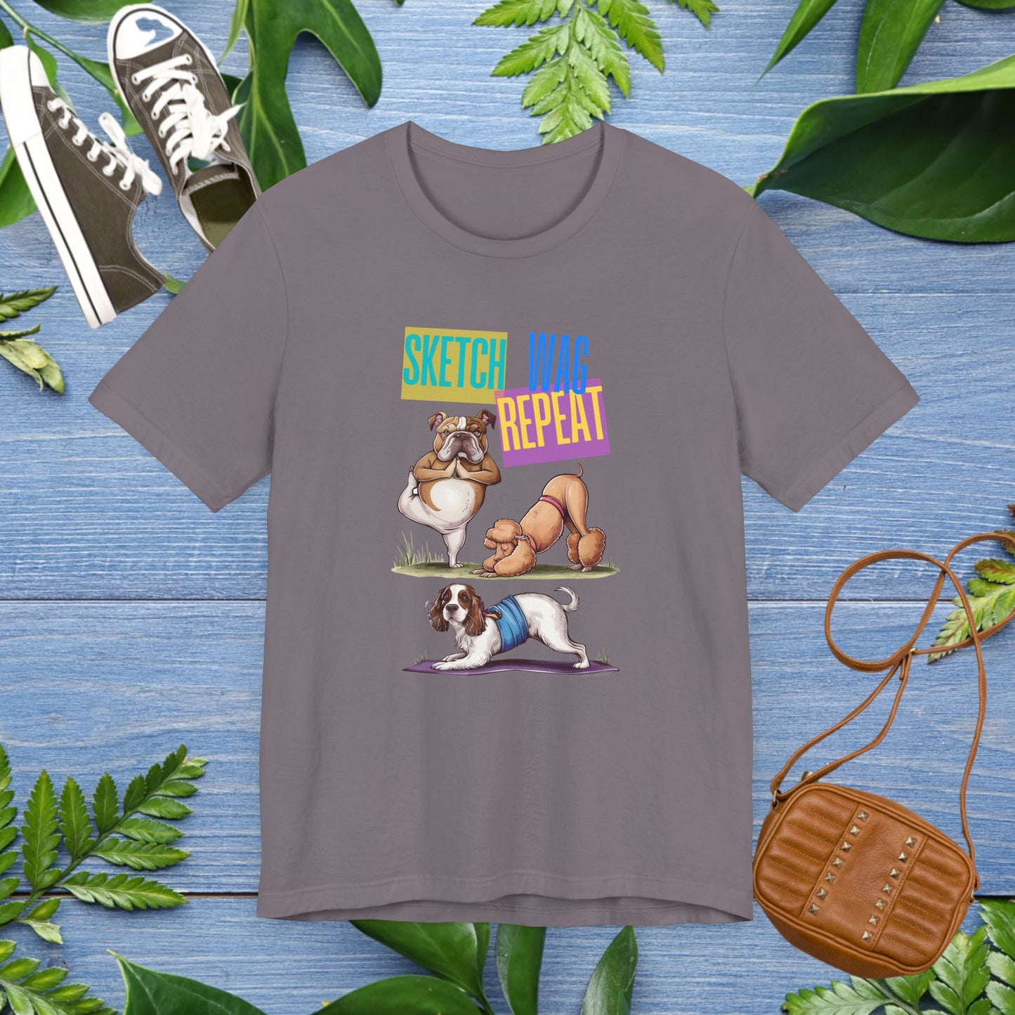 Sketch Wag Repeat Dog Lover T-Shirt - furevermama