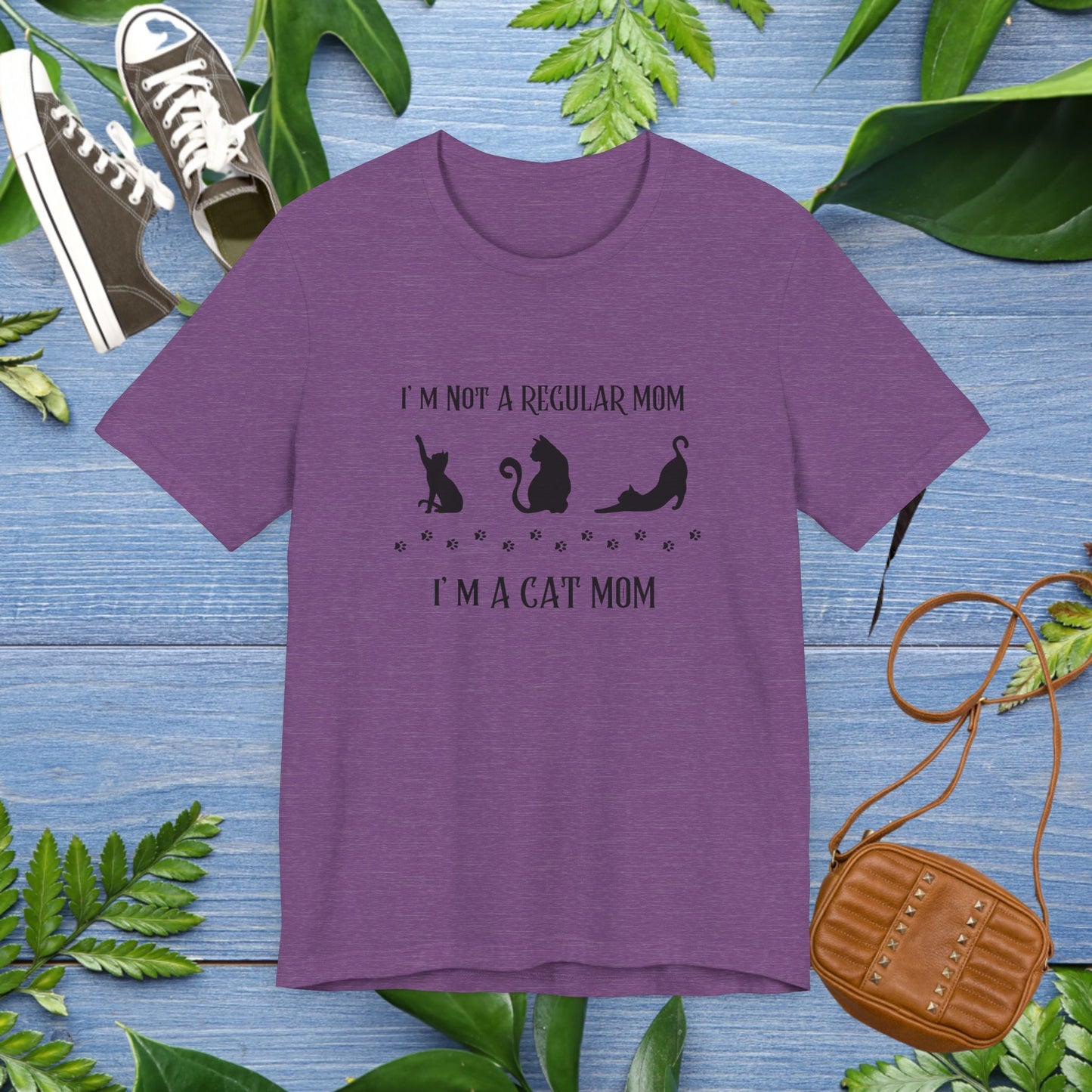 Cat Mom Unisex Tee - I Am not a Regular Mom Design - furevermama