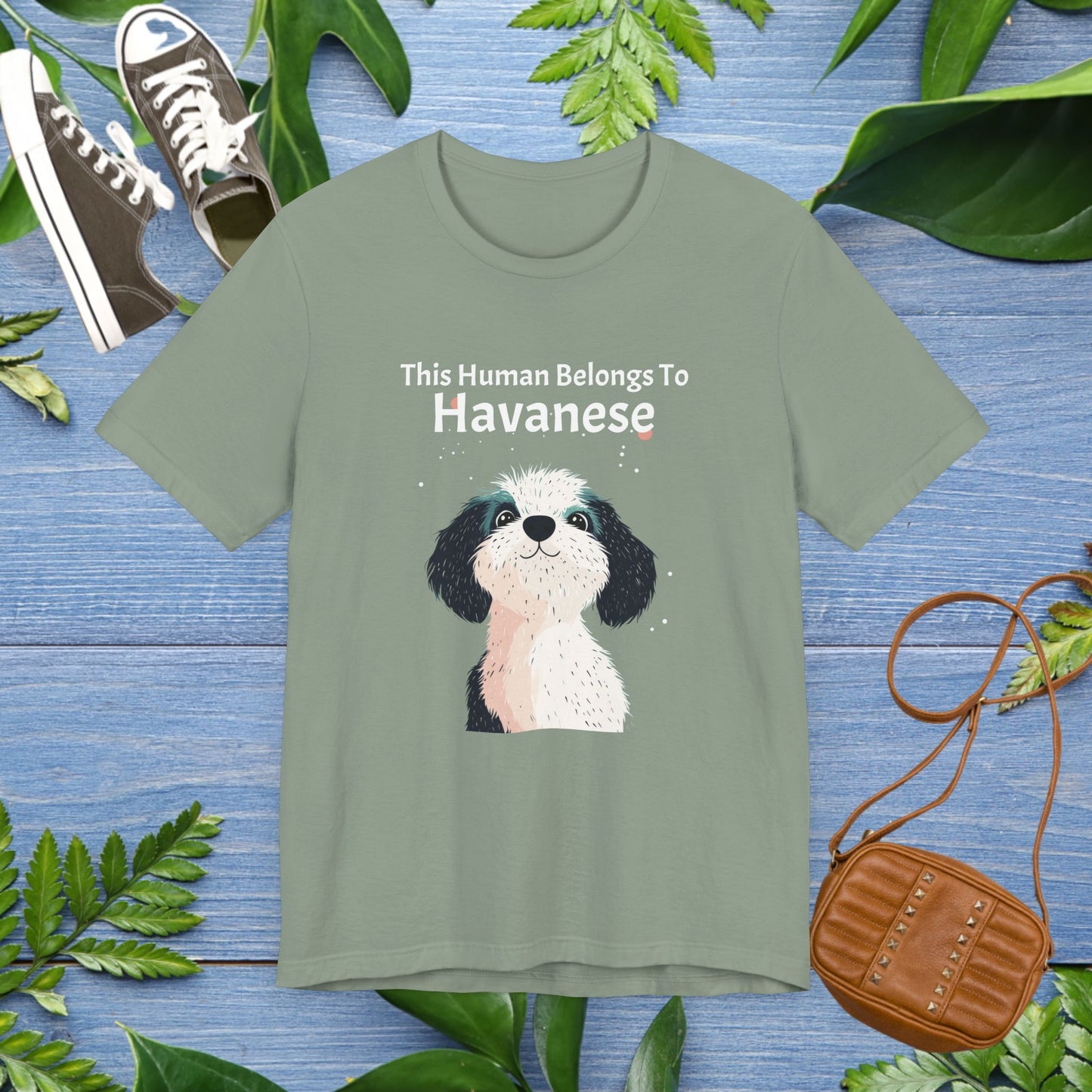 This Human Belongs To Havanese Unisex T-Shirt - furevermama
