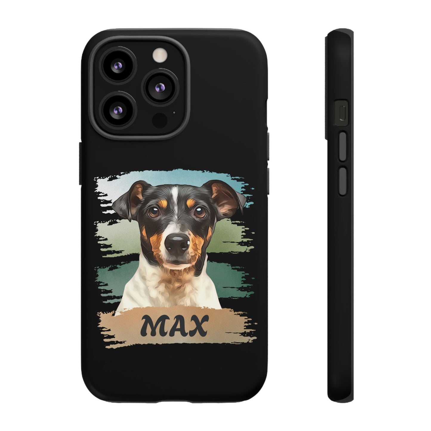 Custom Pet Portrait Phone Case, Green Brush Edition - furevermama