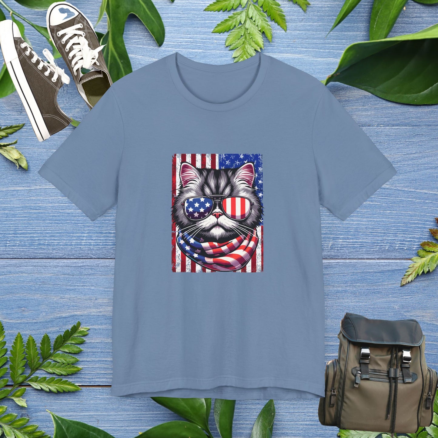 Patriotic Cat Unisex T-Shirt - furevermama