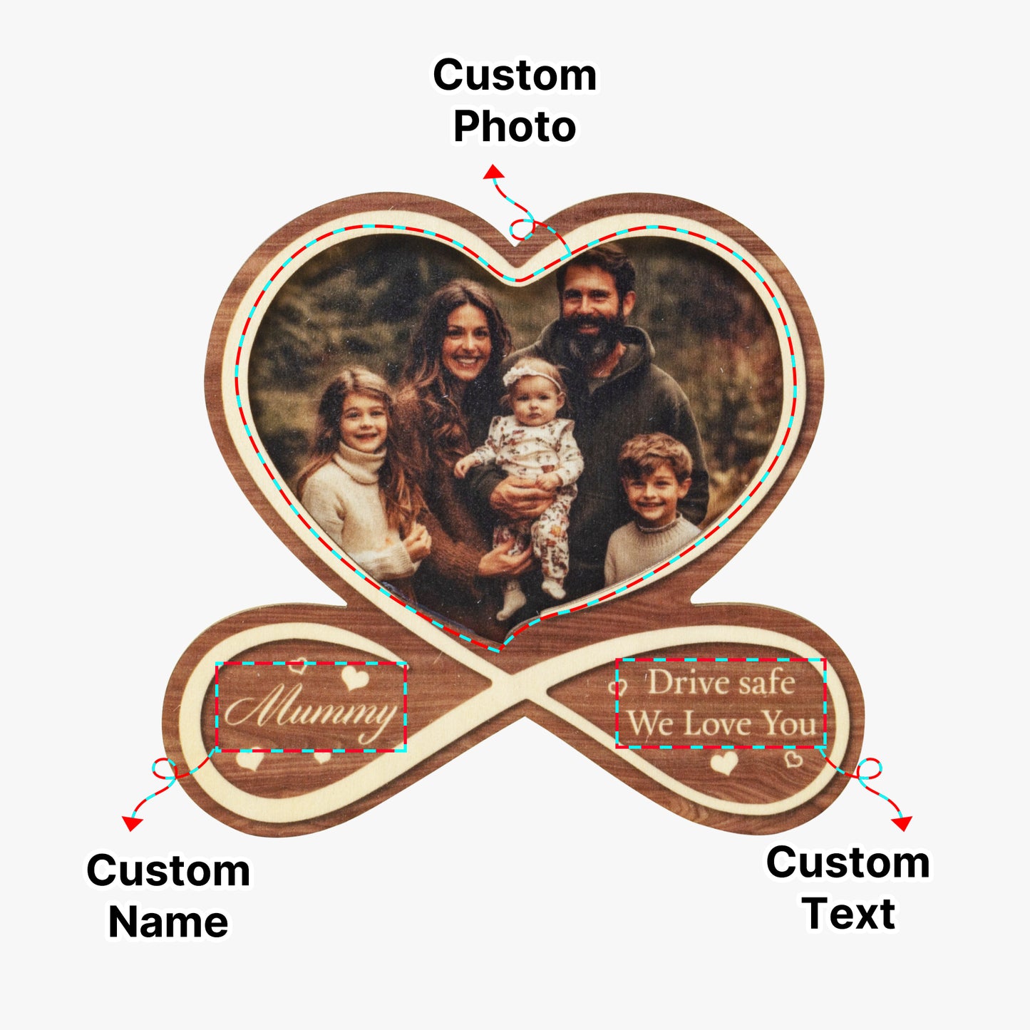 Drive Safe Car Visor Clip - Personalised Photo Gift To Family, Boyfriend, Girlfriend - furevermama