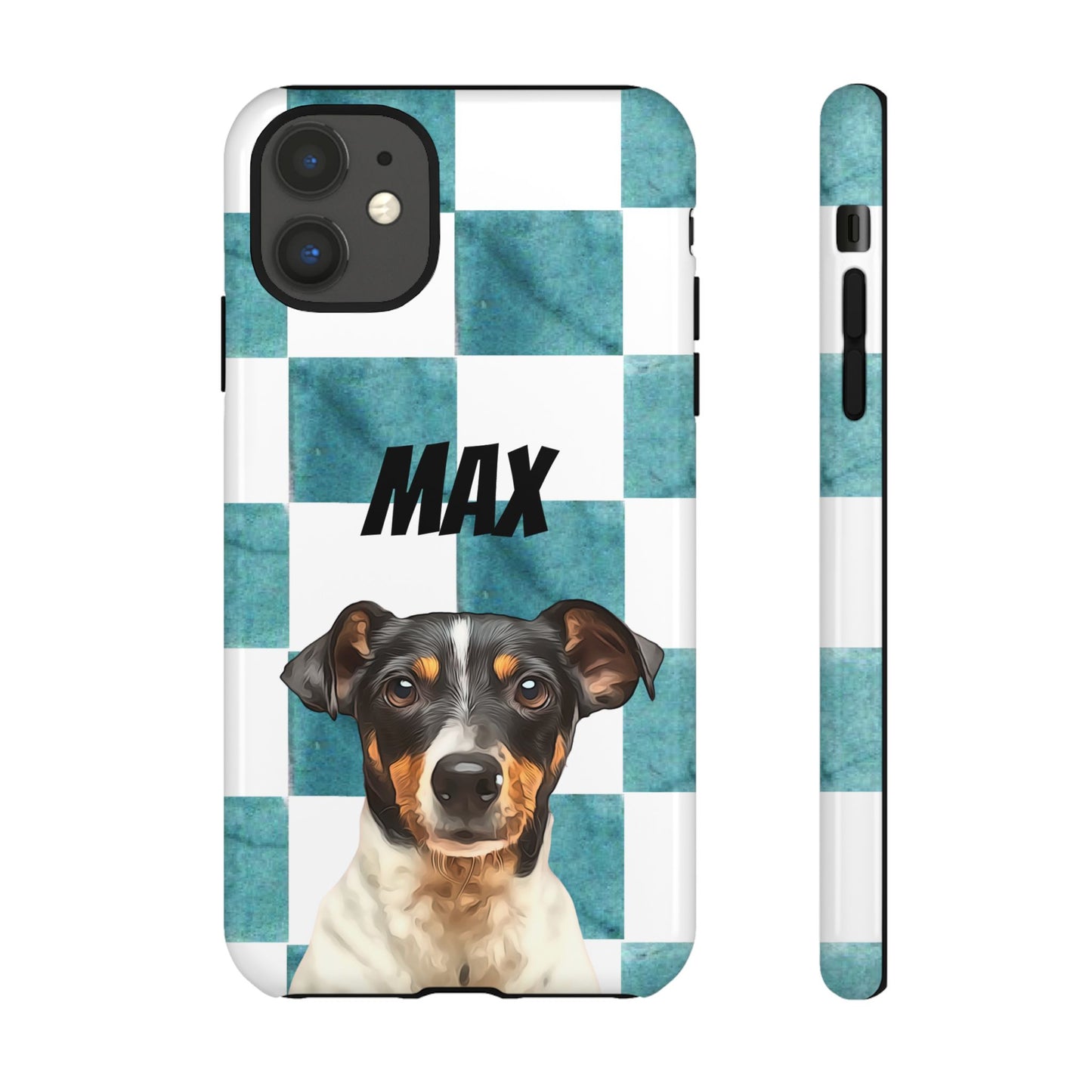 Custom Pet Portrait Phone Case, Checker Edition - furevermama