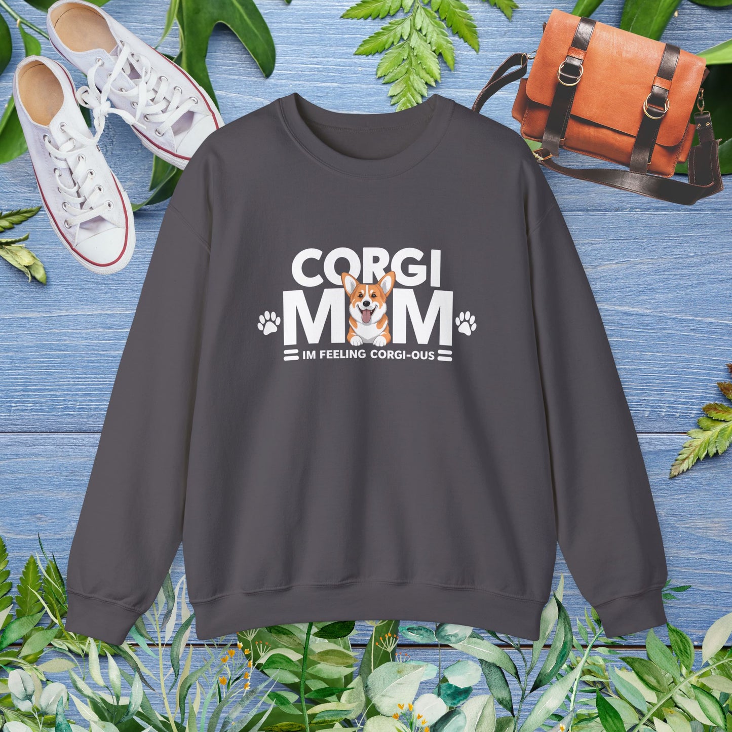 Corgi Mom , I am Feeling Corgious Crewneck Sweatshirt - furevermama