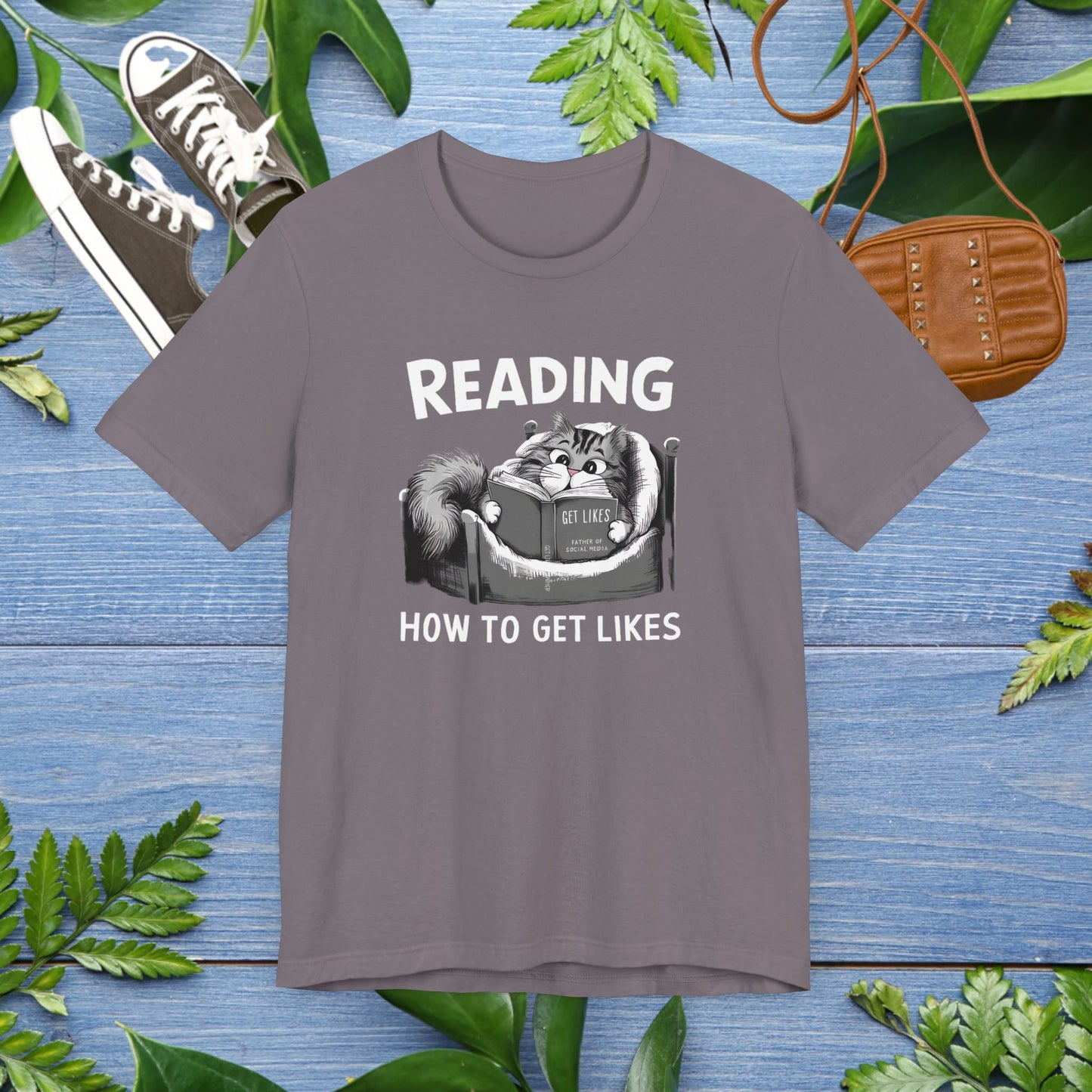 Cat Reading How To Get Likes Unisex Jersey Short Sleeve Tee - furevermama