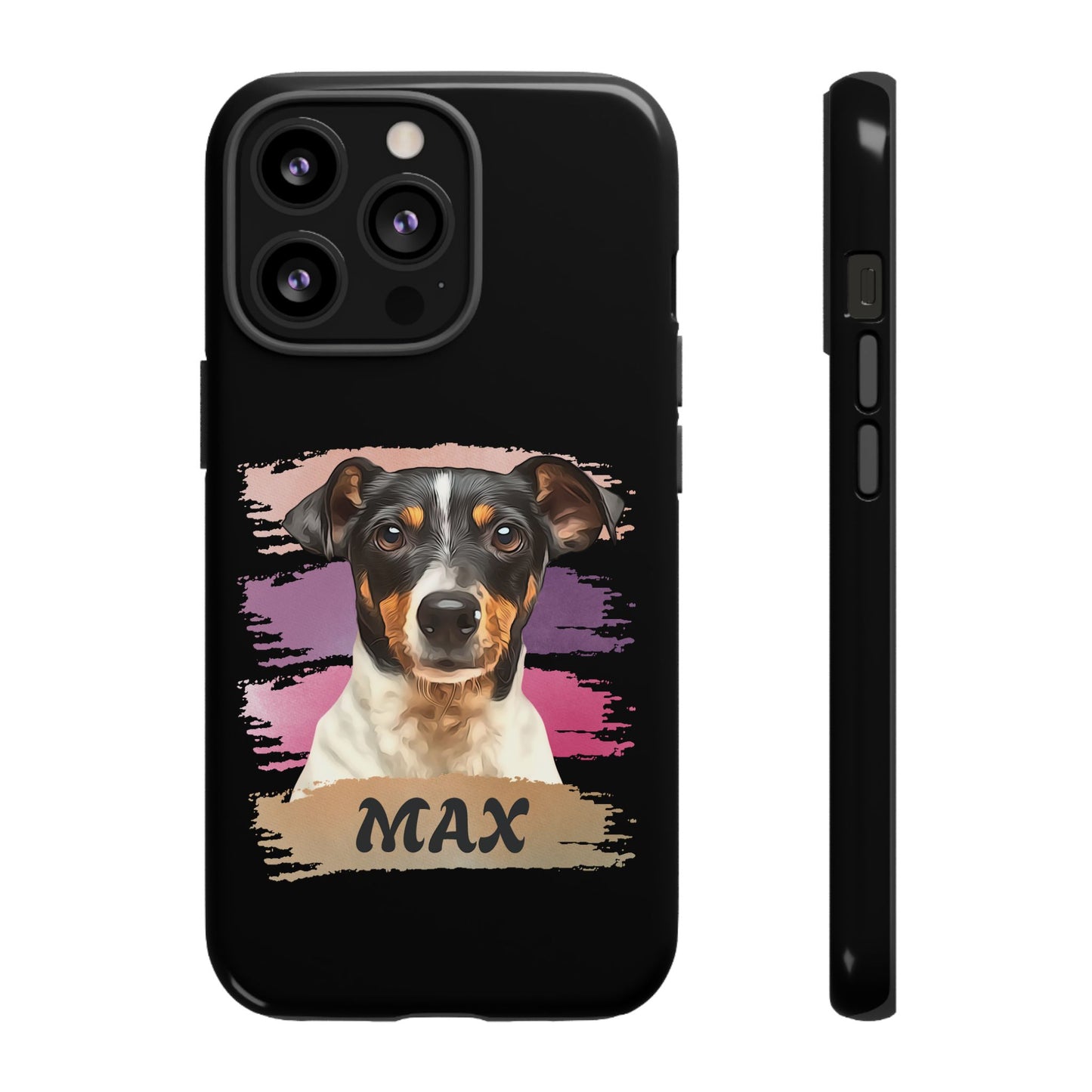 Custom Pet Portrait Phone Case, Pink Brush Edition - furevermama