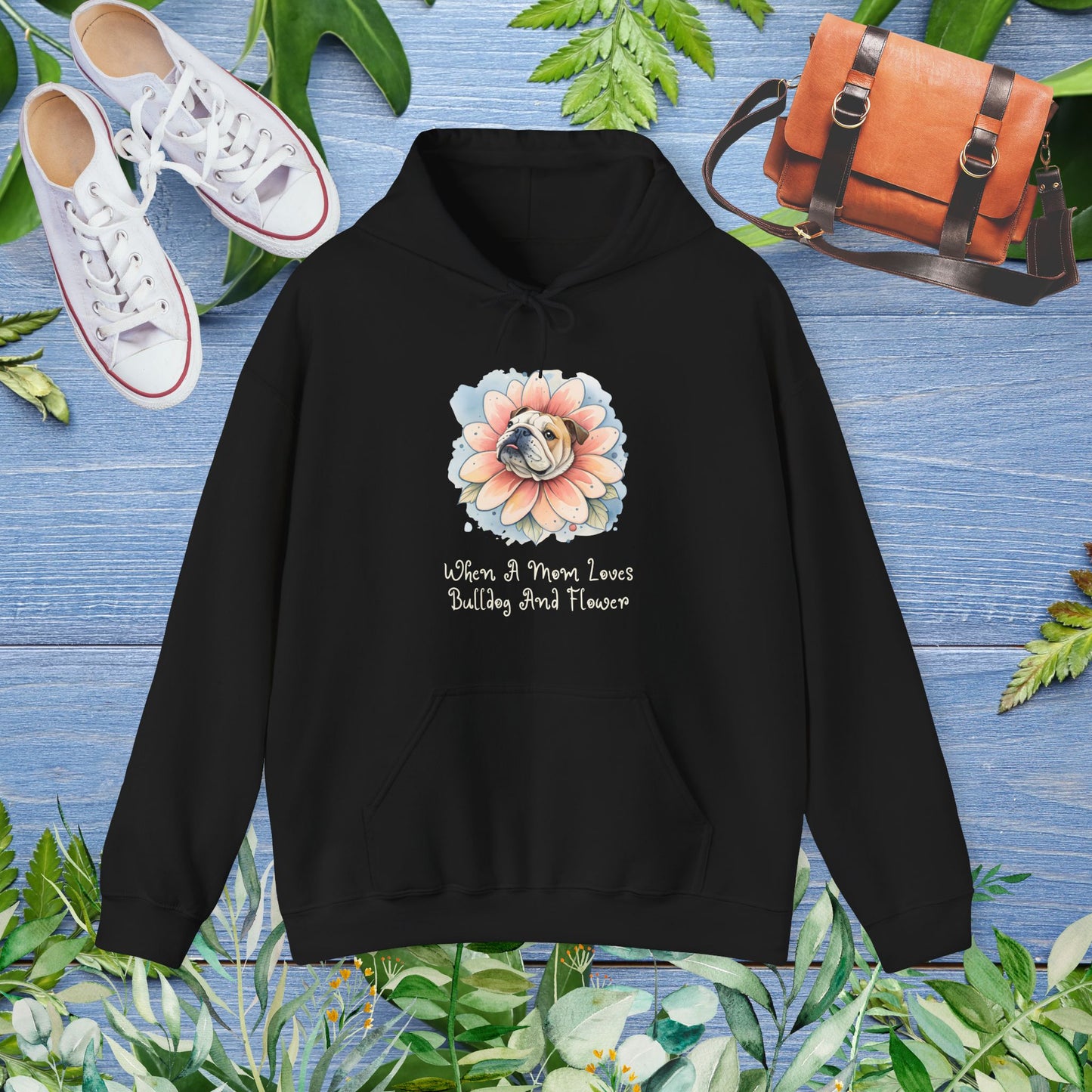 Bulldog Flower Hoodie - furevermama