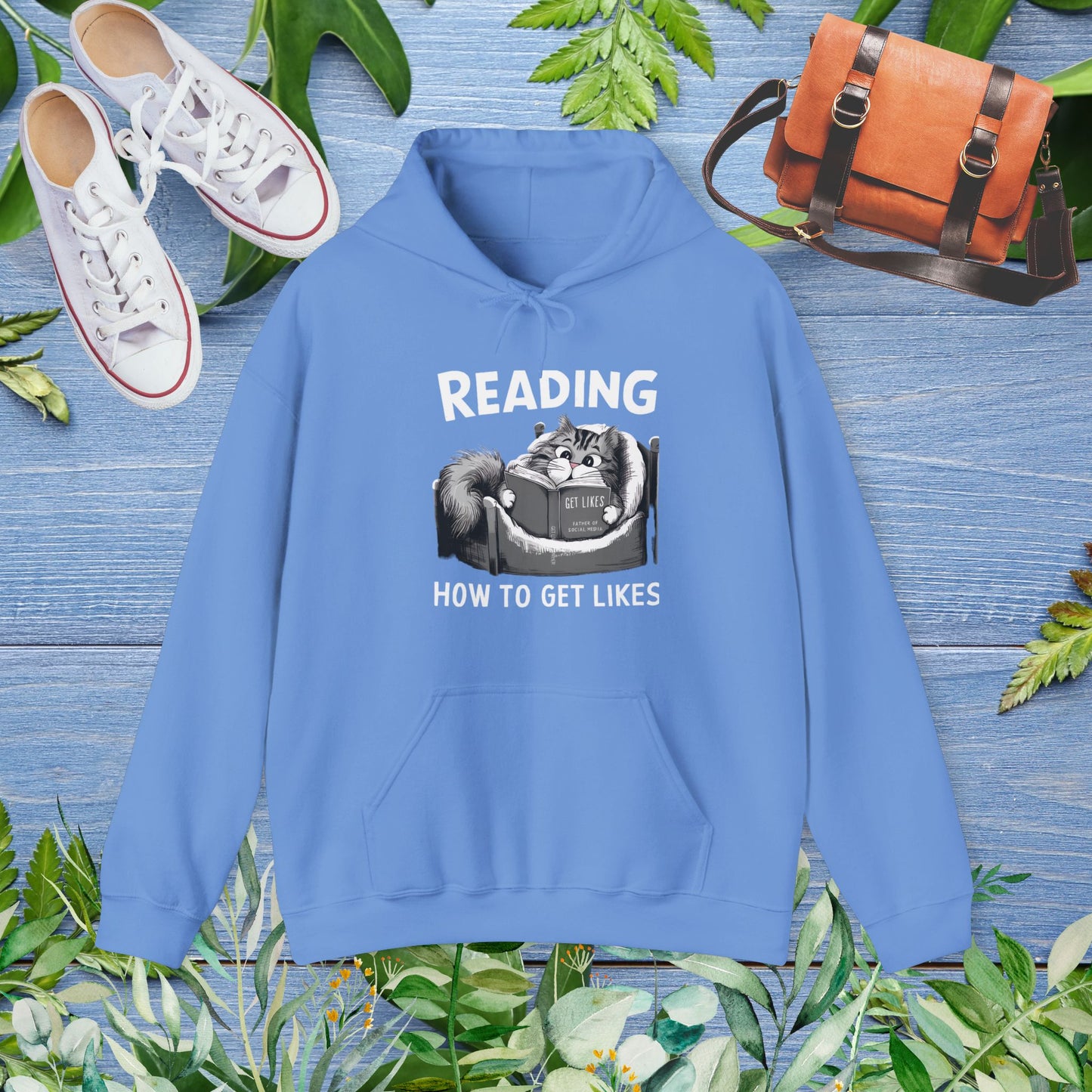 Cat Reading : How to Get Likes Hoodie - furevermama