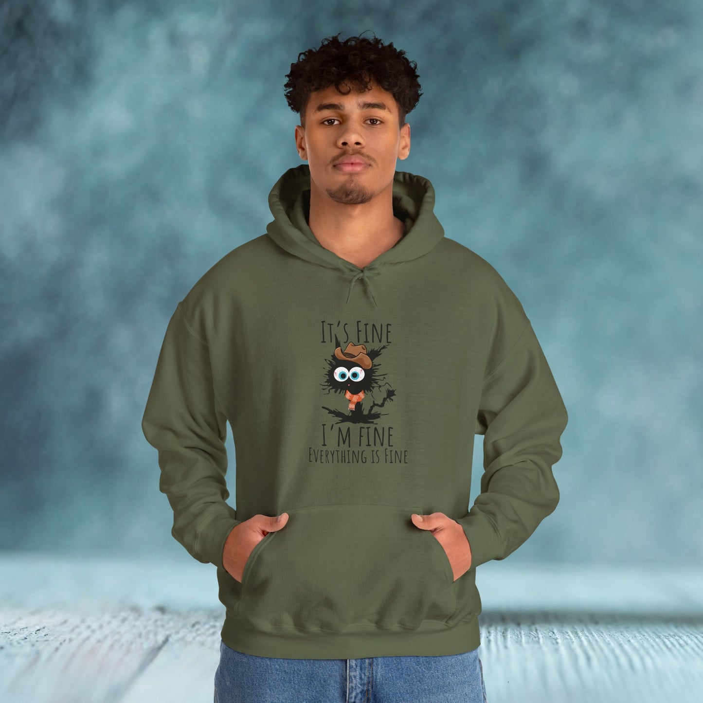 Everything Is Fine Meowdy Hoodie - furevermama