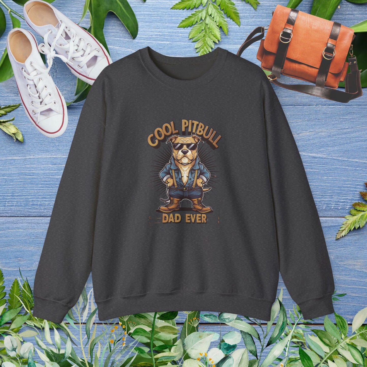 Cool Pitbull Dad Sweatshirt - furevermama