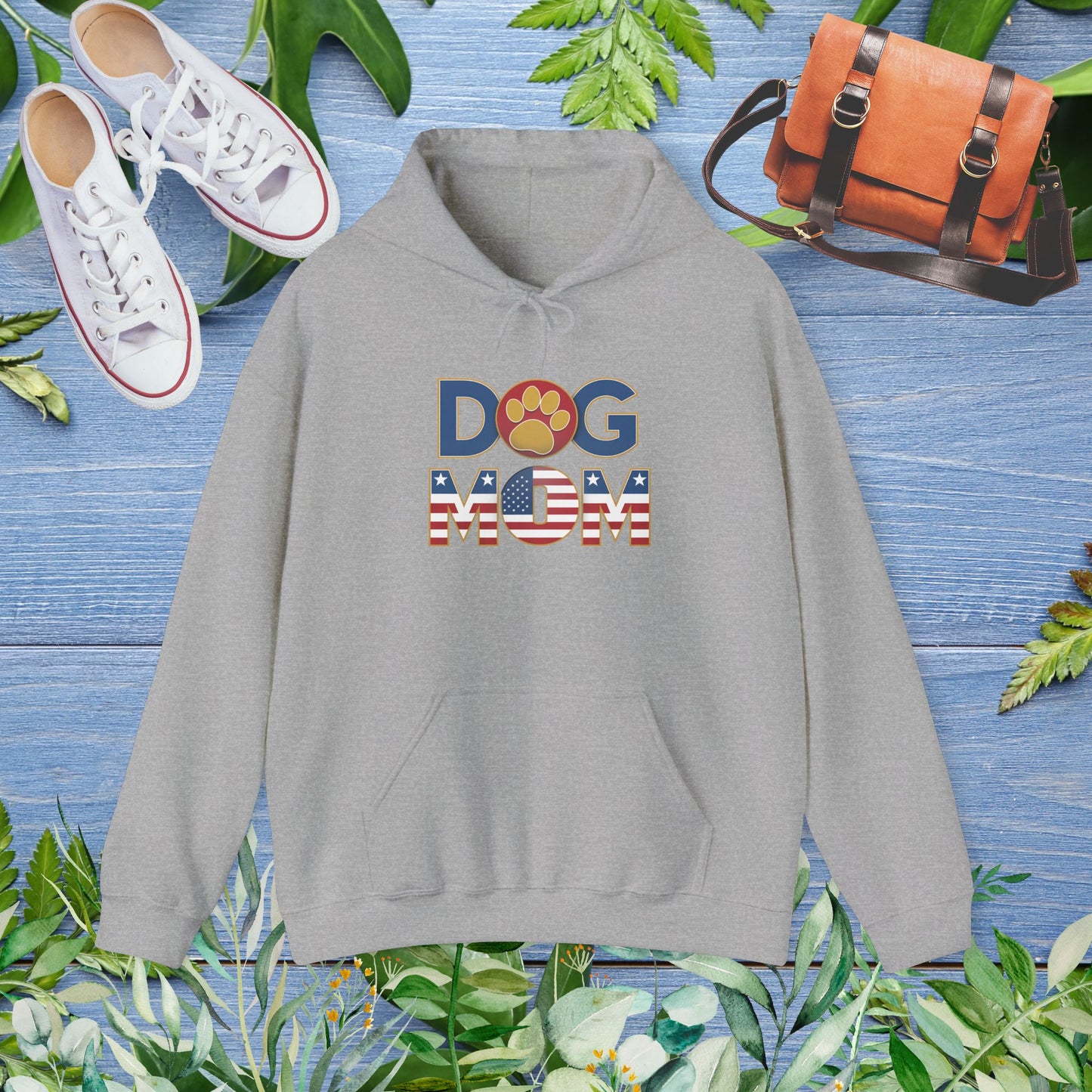USA Patriotic Dog Mom Hoodie - furevermama